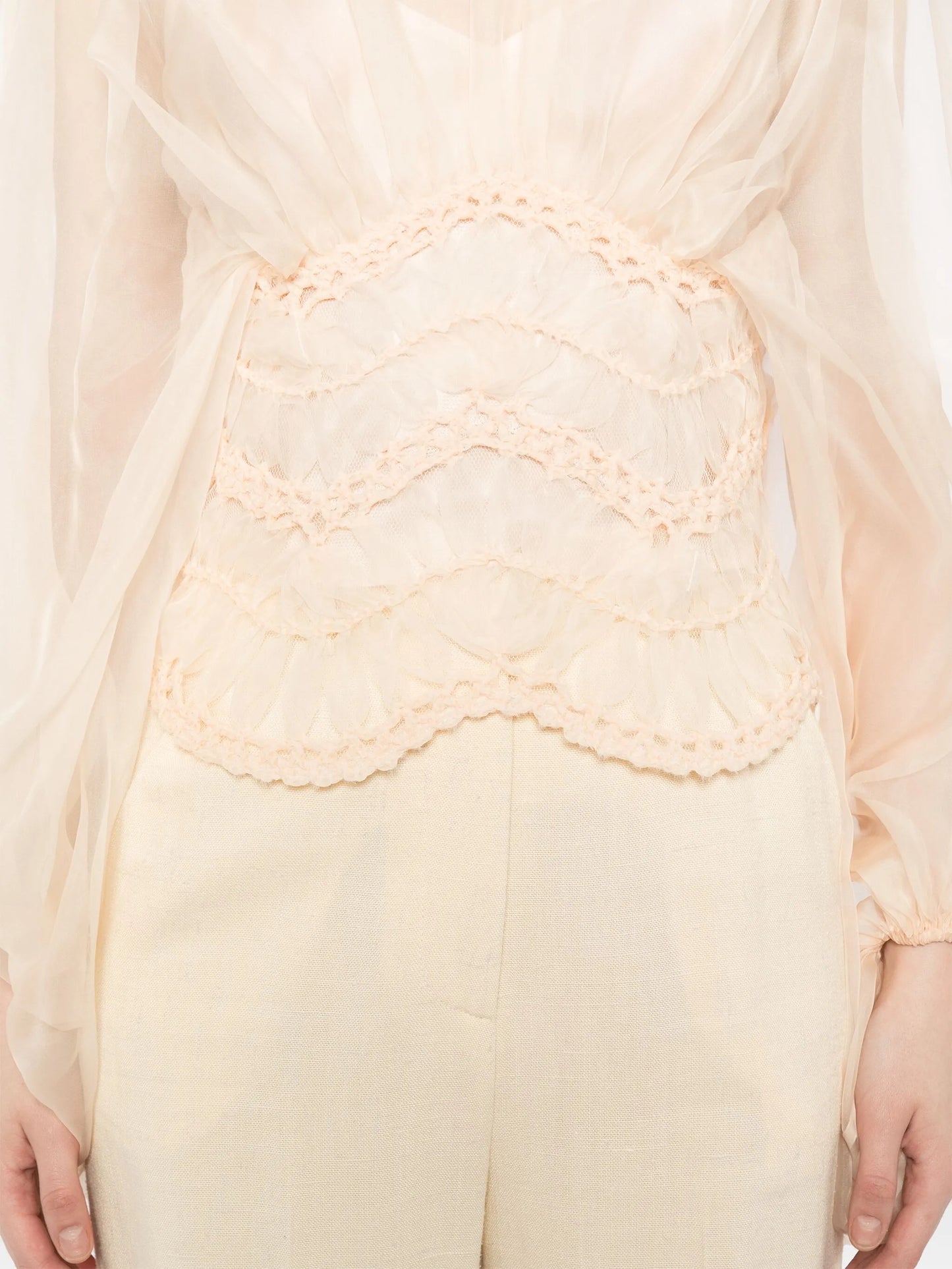 Illuminate macrame blouse