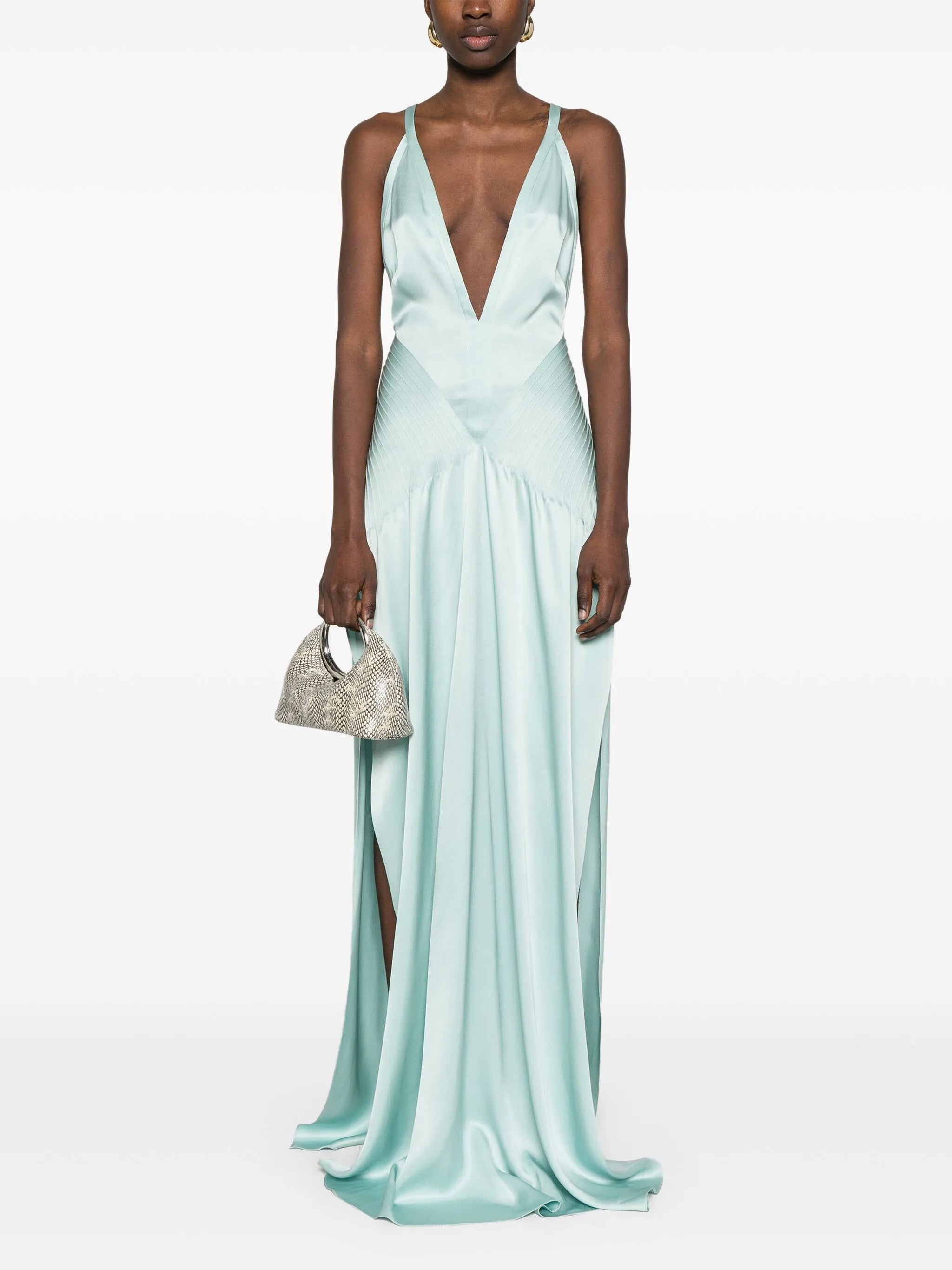 satin maxi dress