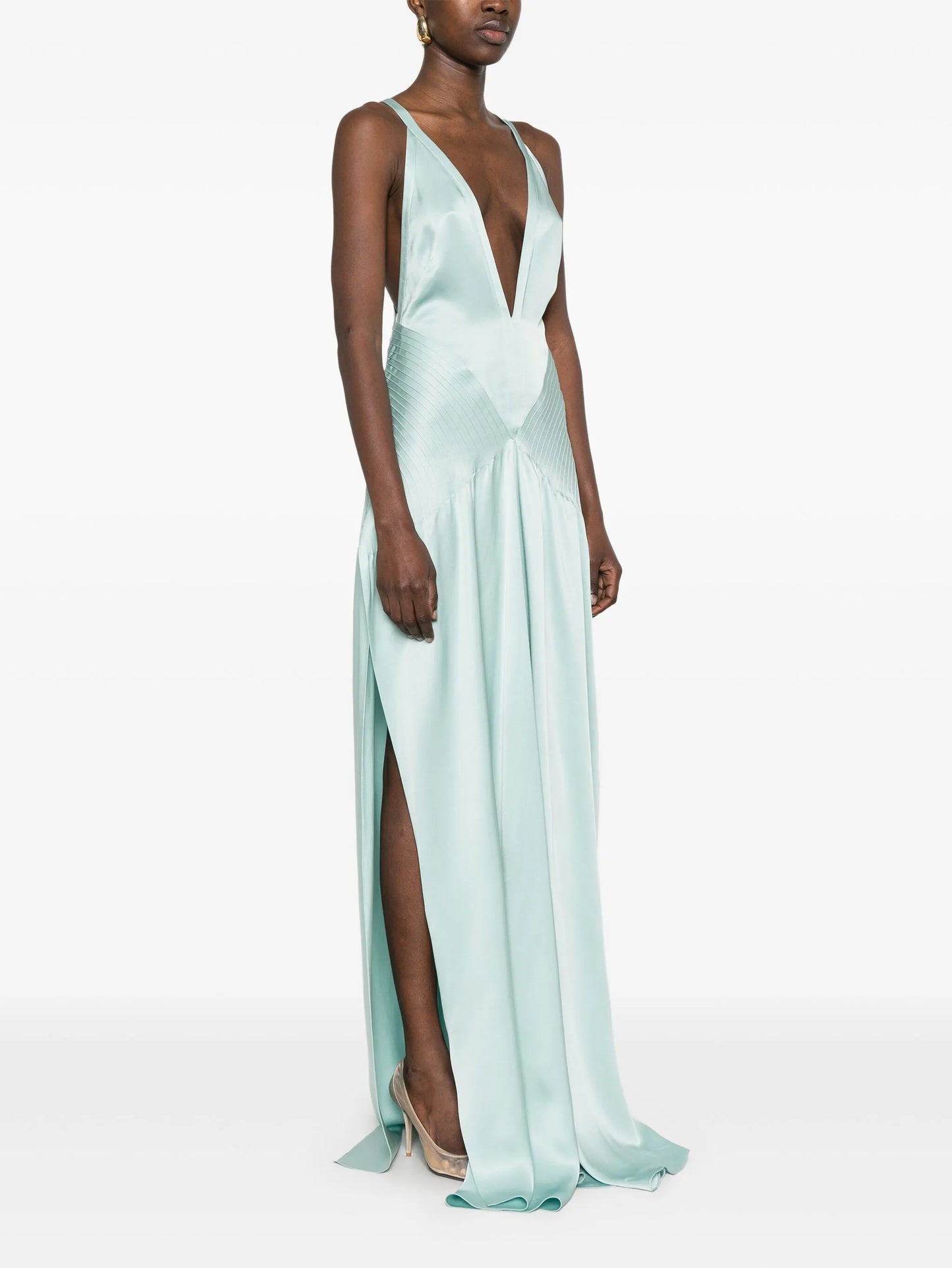 satin maxi dress