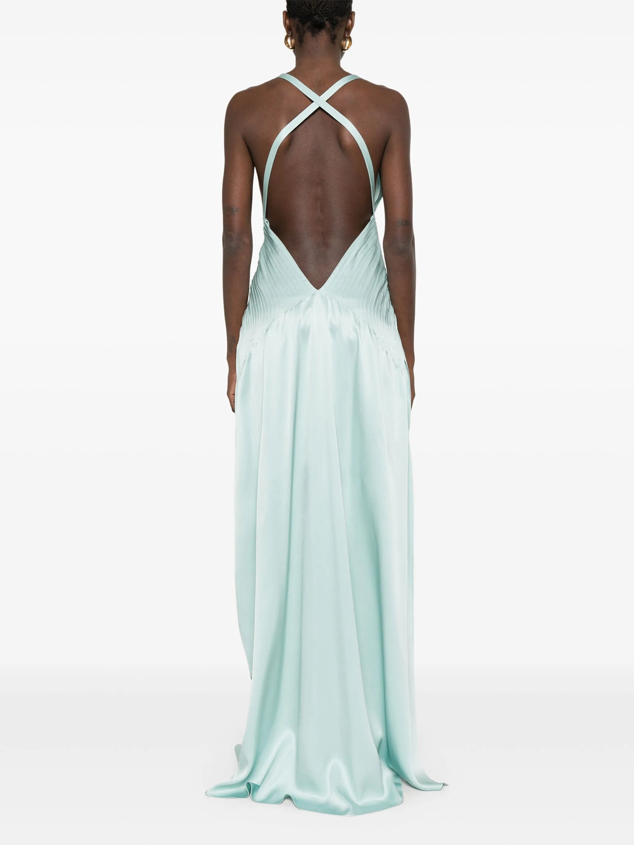 satin maxi dress