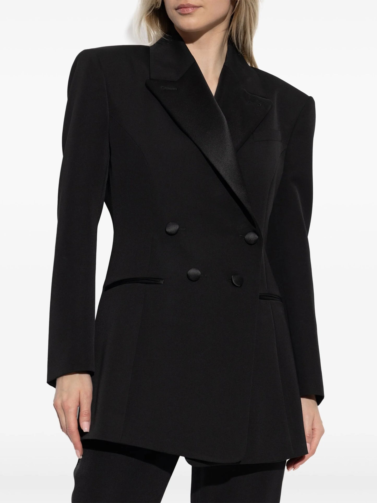 double-breasted tailored blazer