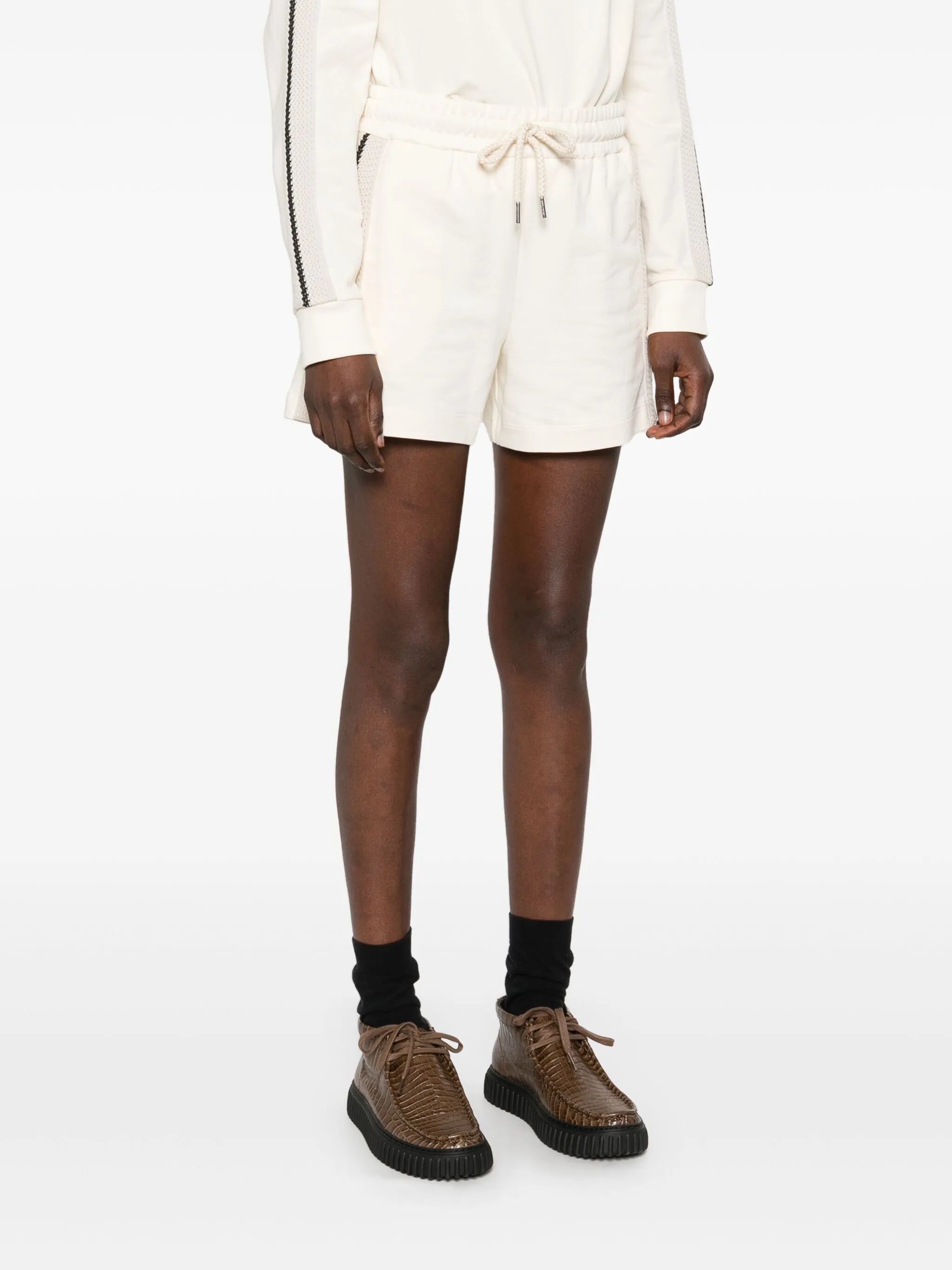 knitted-trim track shorts