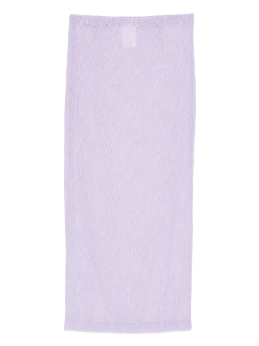 lace tube midi skirt