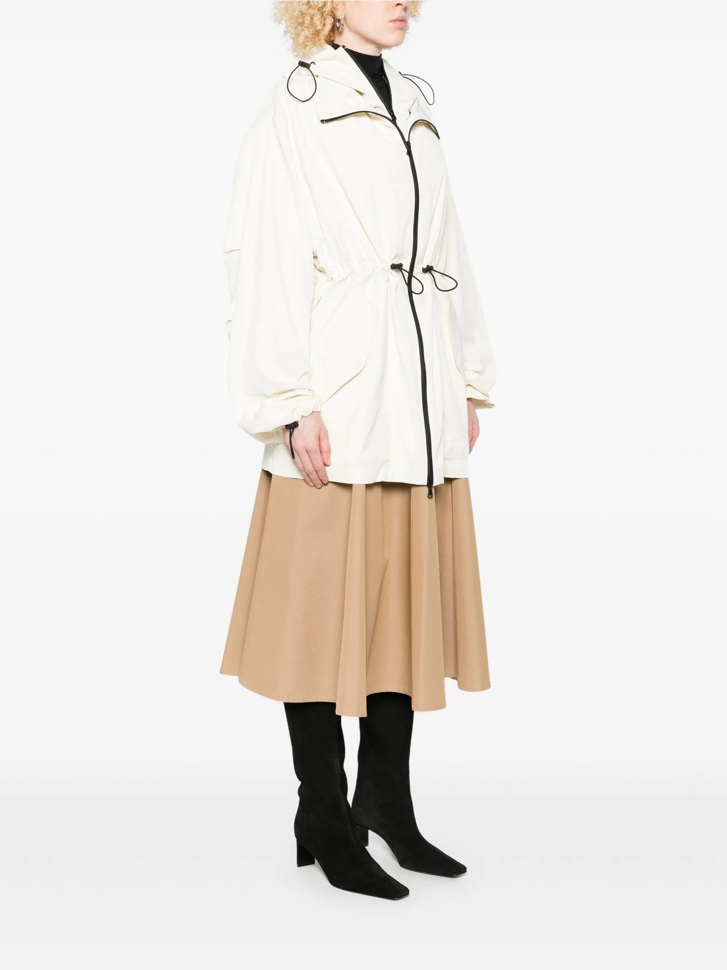 x RHW hooded drawstring coat