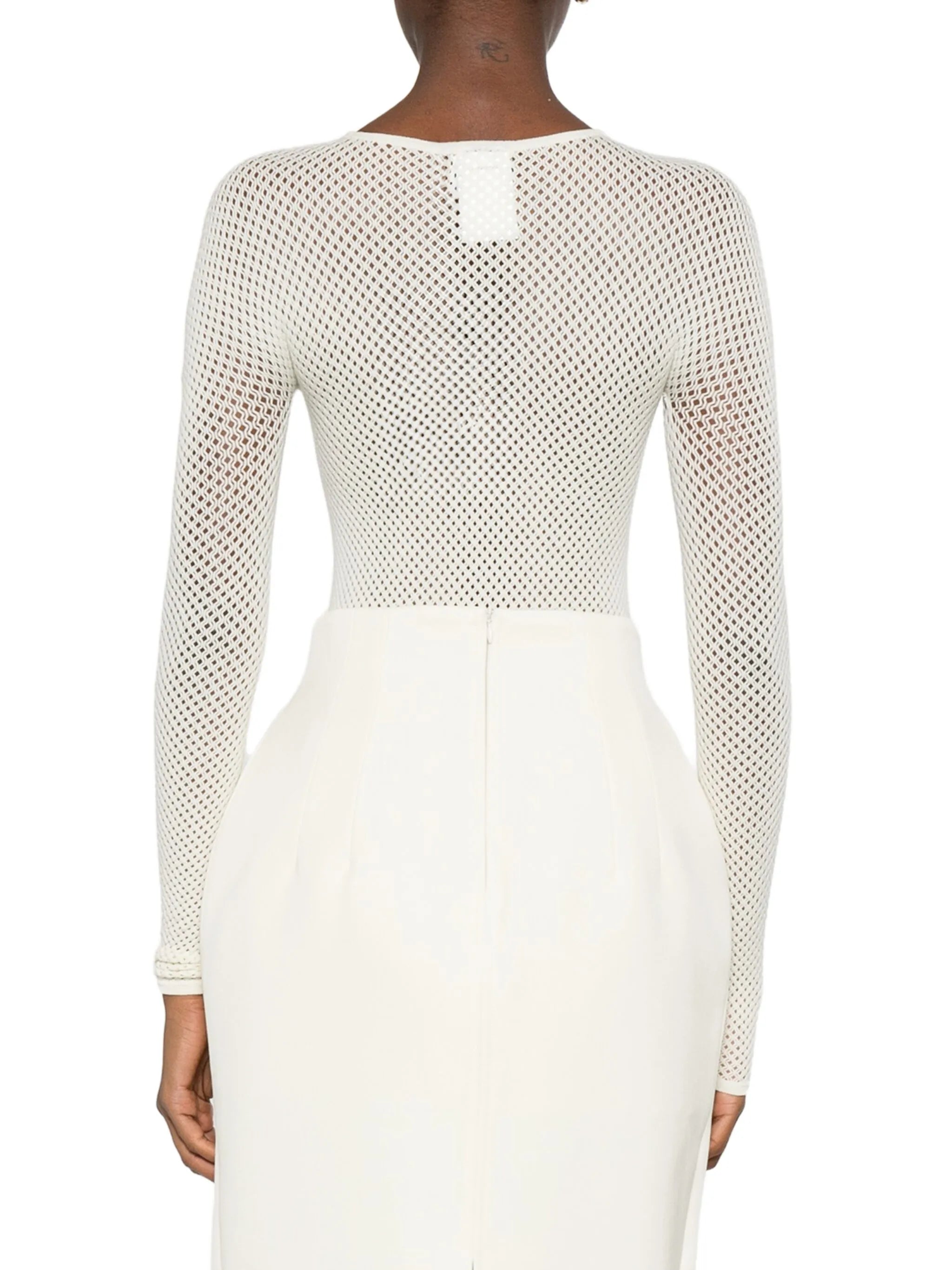 mesh-knit bodysuit