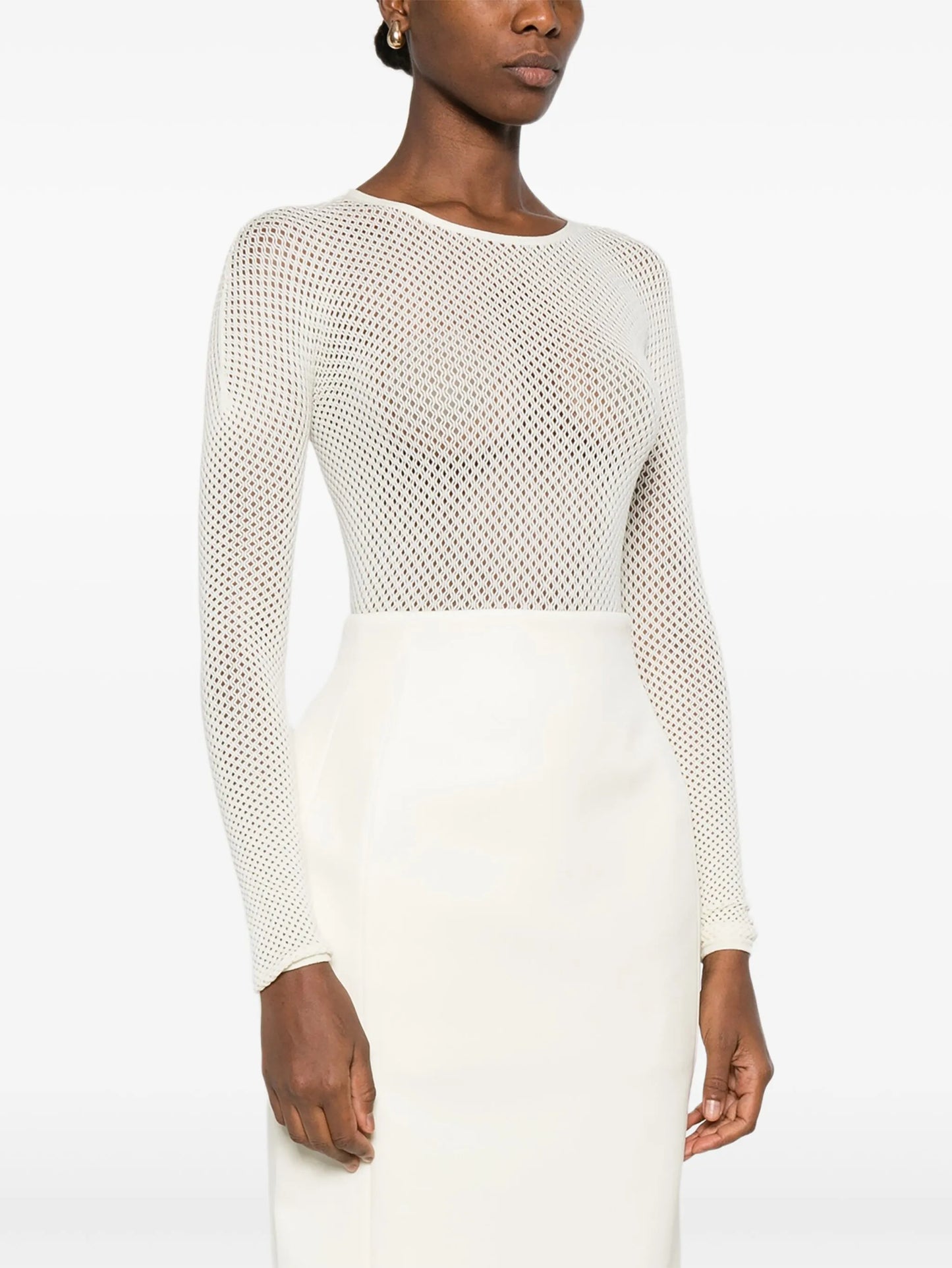 mesh-knit bodysuit