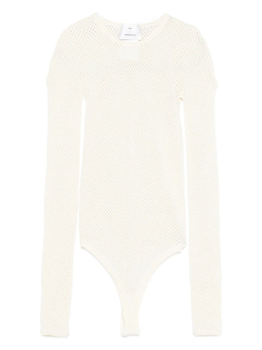 mesh-knit bodysuit