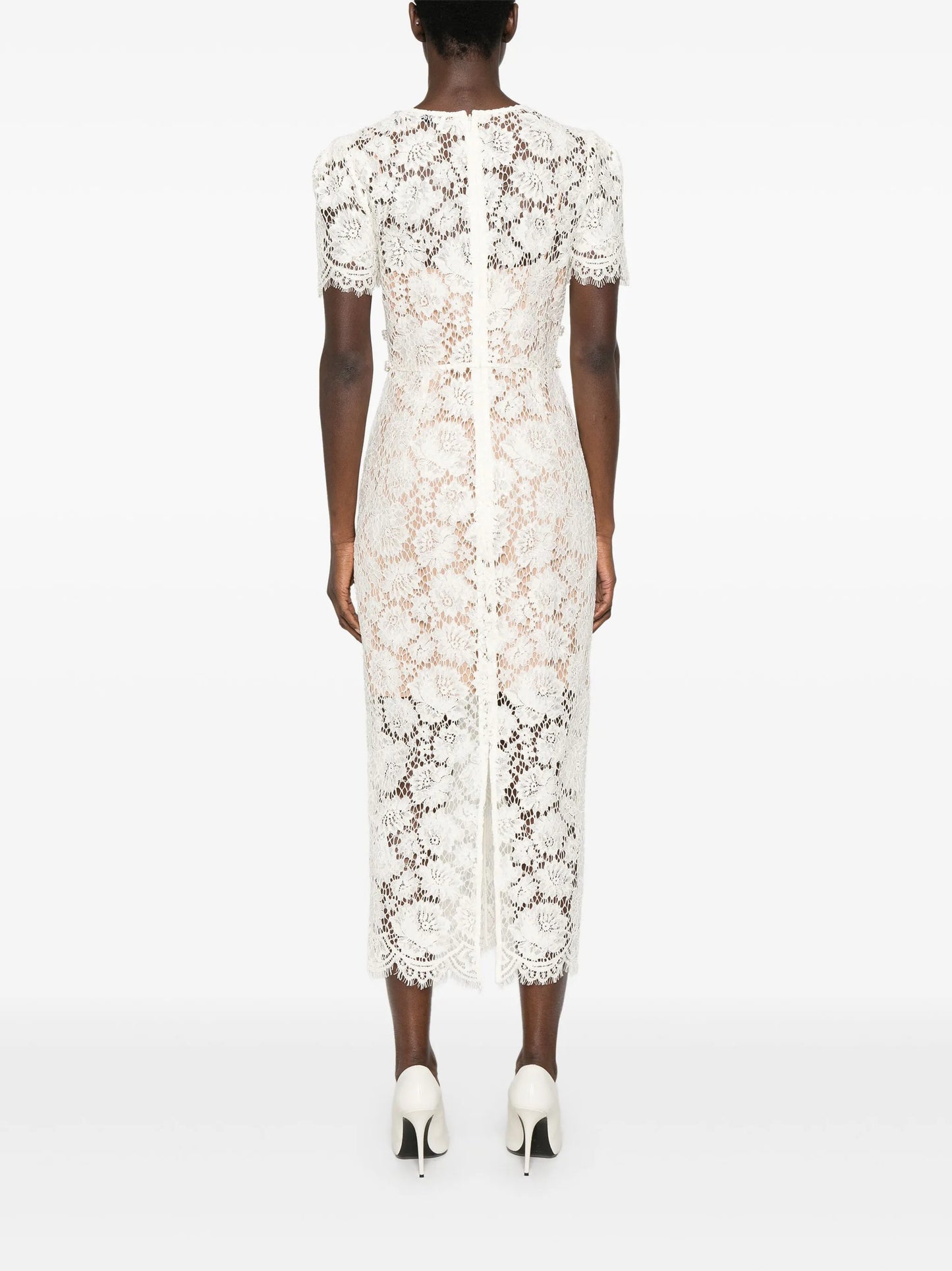 fine-lace midi dress
