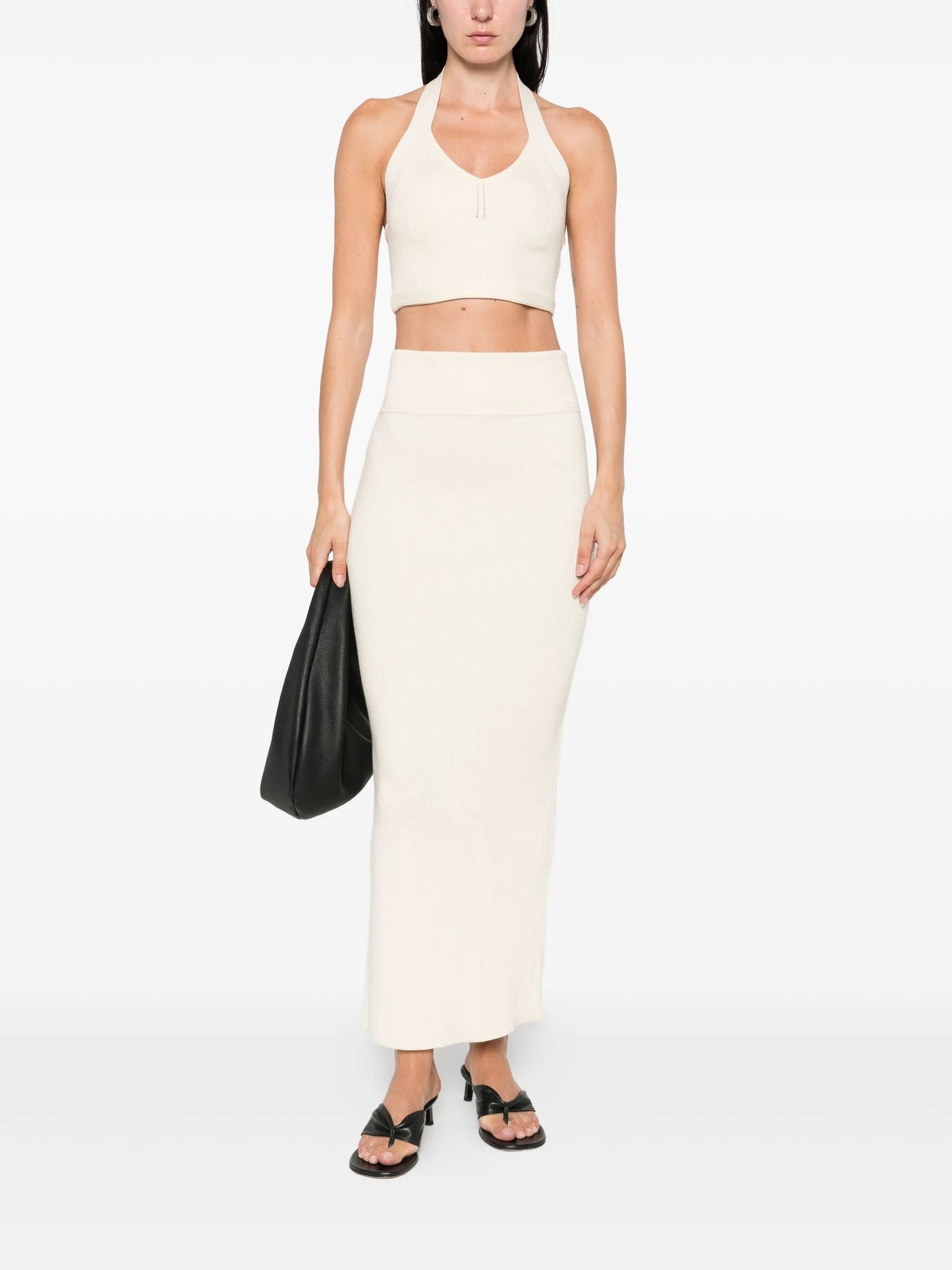 cotton high-rise skirt
