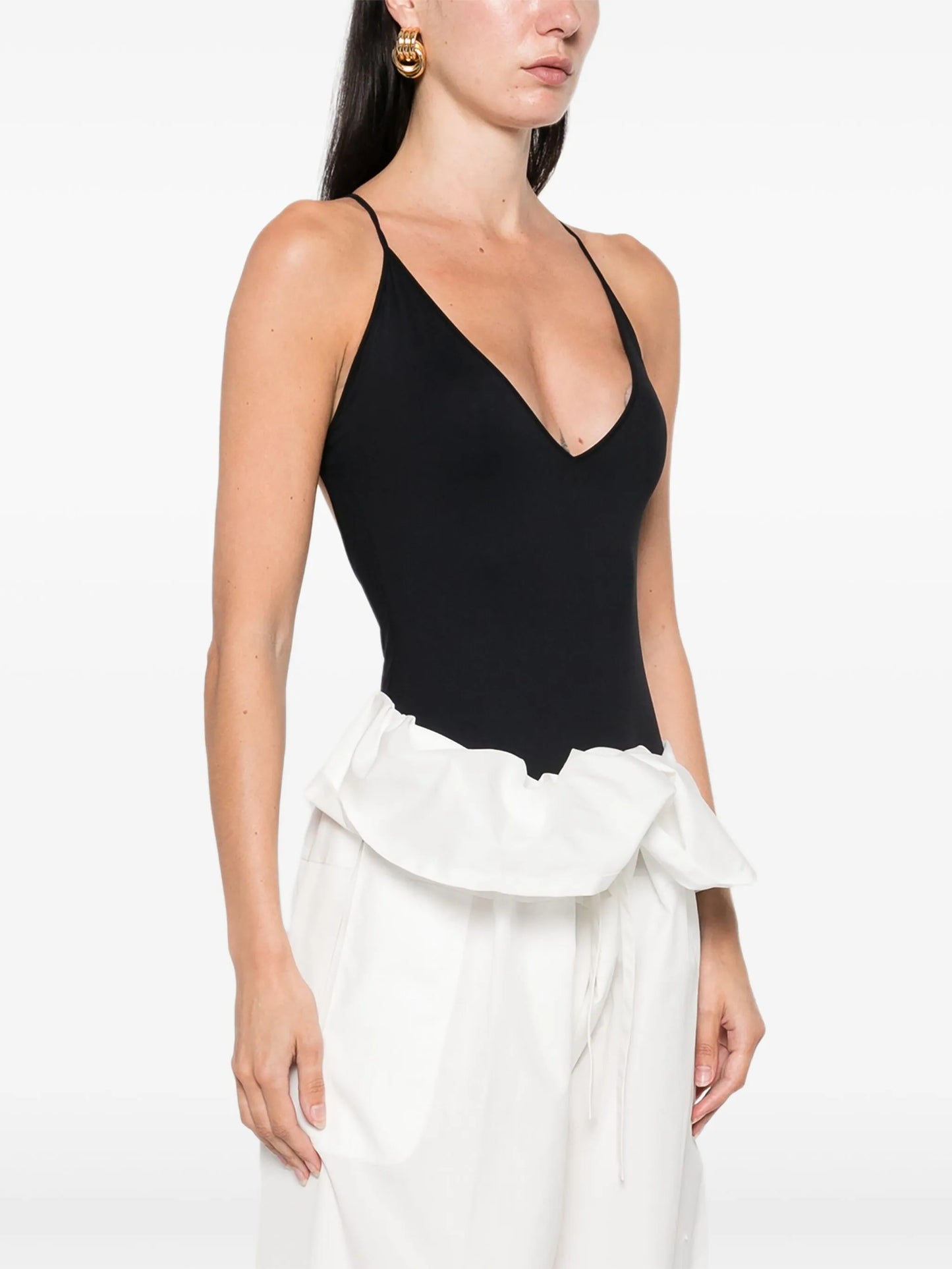 v-neck bodysuit