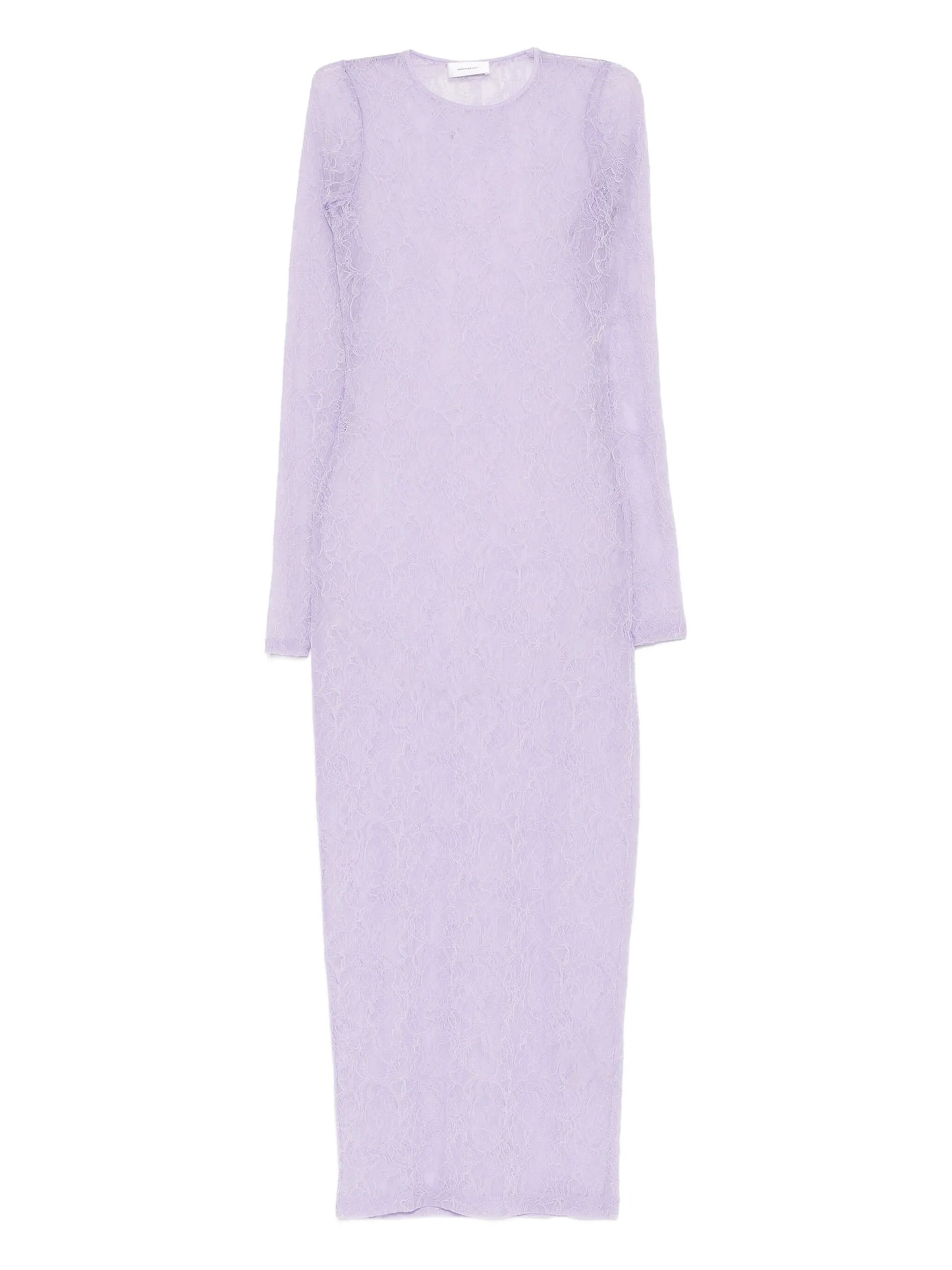 lace long-sleeve midi dress