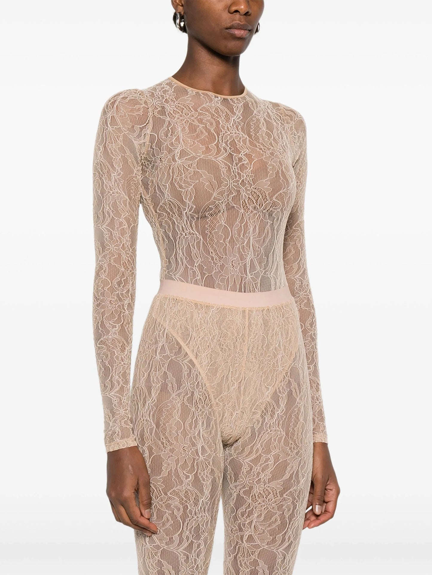 lace long-sleeves bodysuit