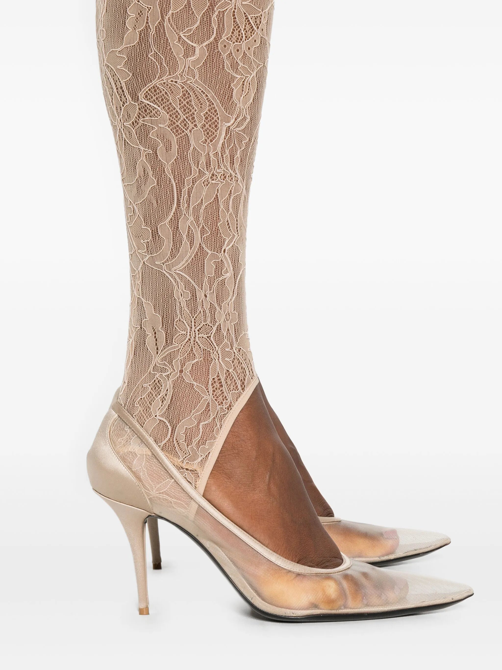 lace stirrup leggings