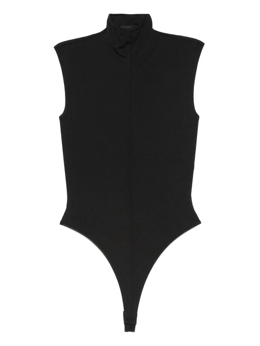 high-neck sleeveless bodysuit