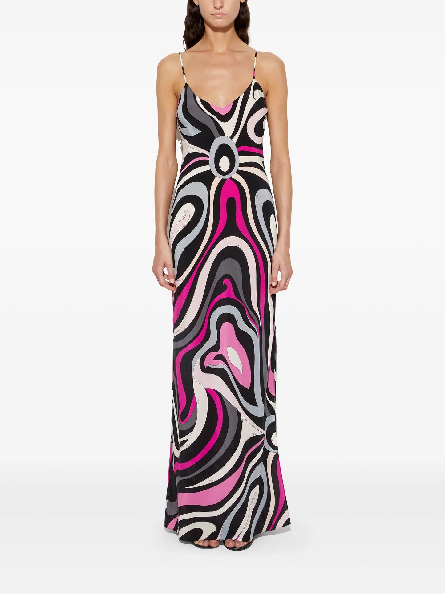 marmo-print dress