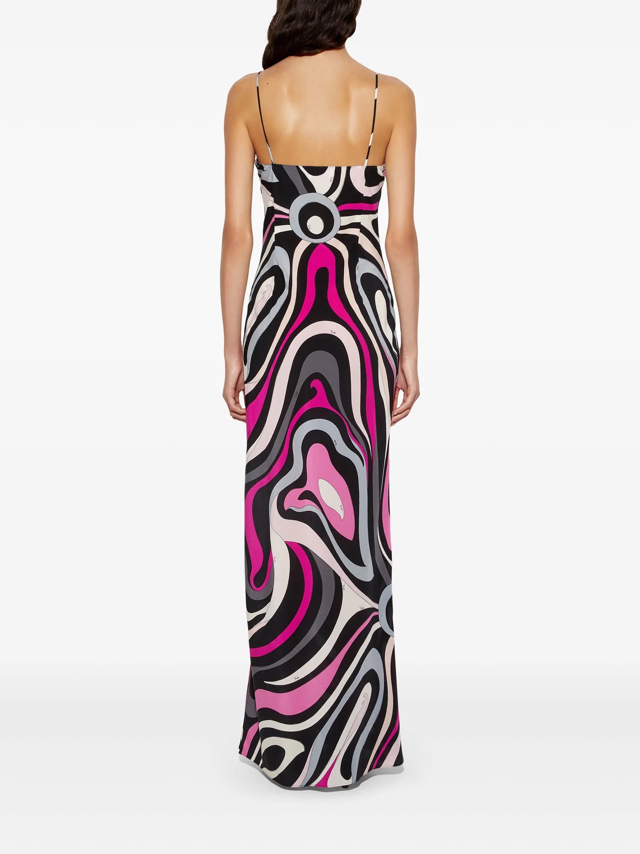 marmo-print dress