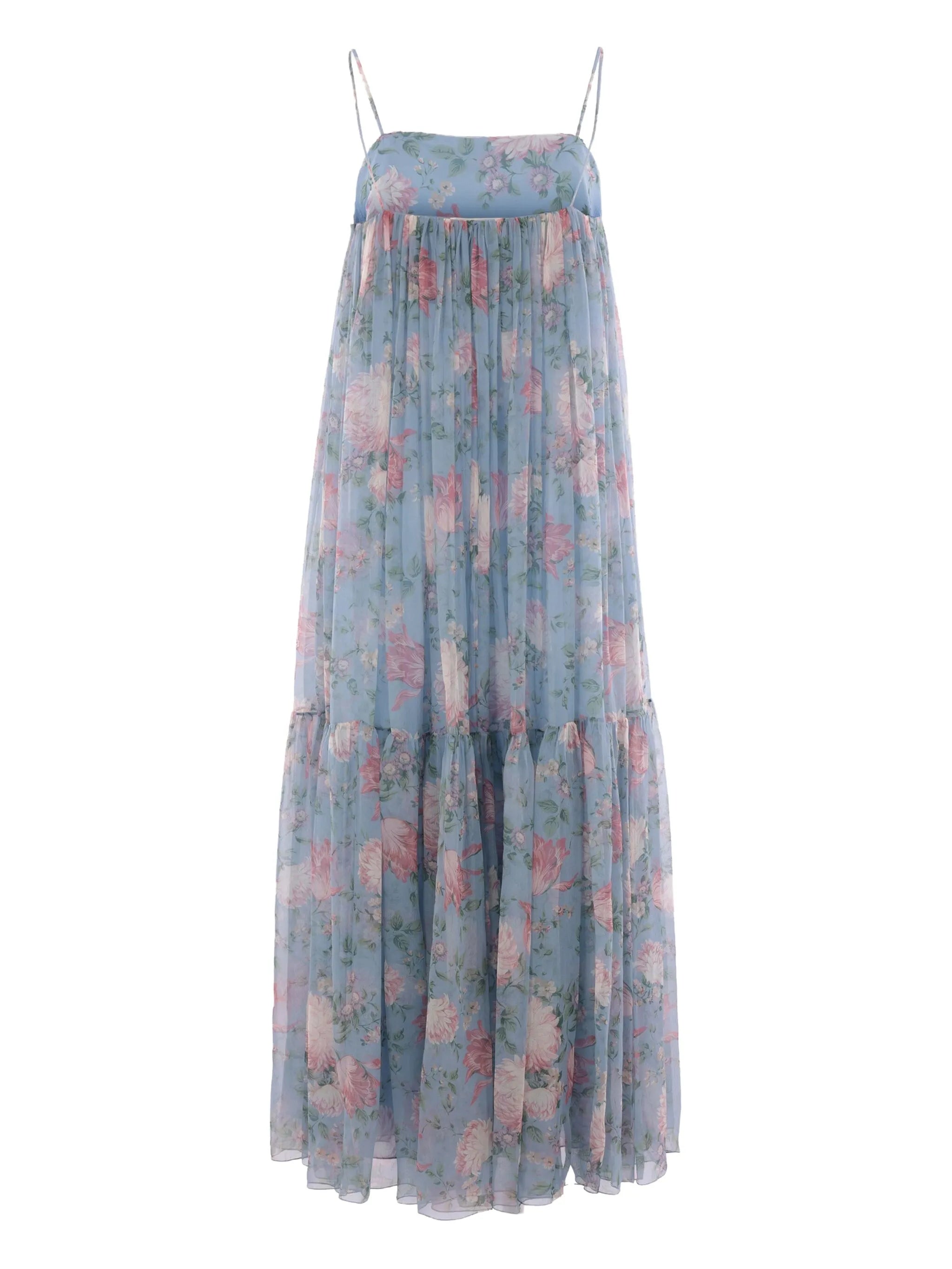 sleeveless silk maxi dress