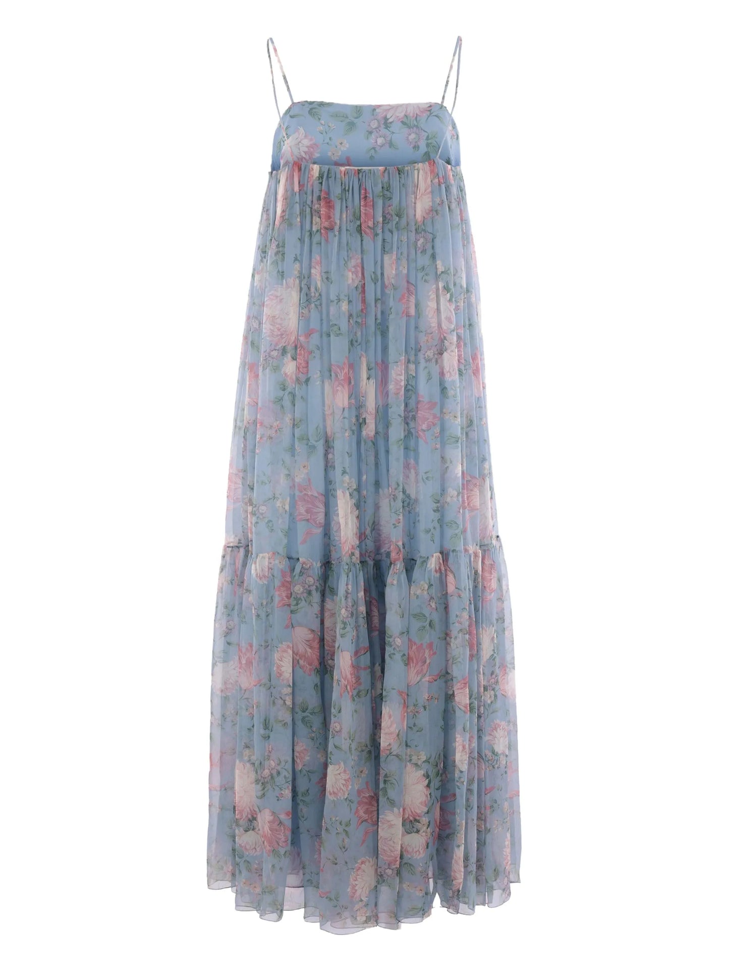 sleeveless silk maxi dress