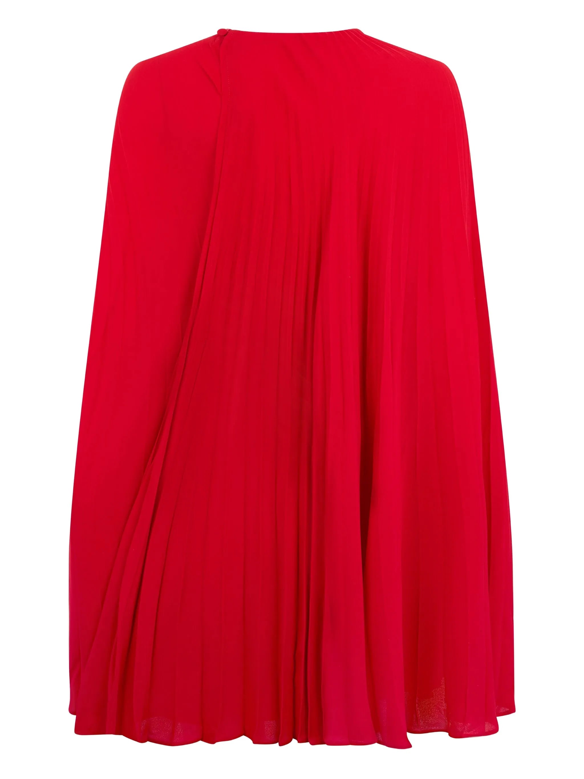 pleated silk dress