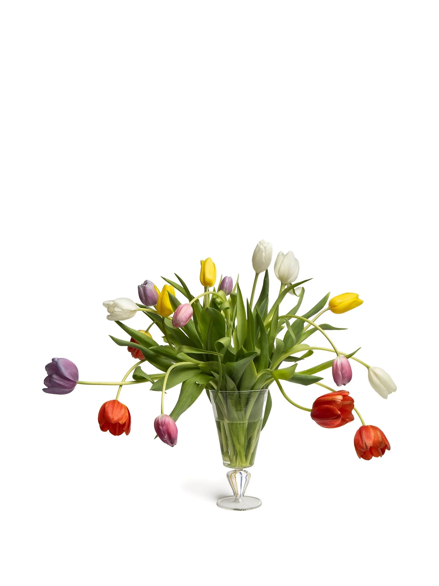 coloured-stem vase