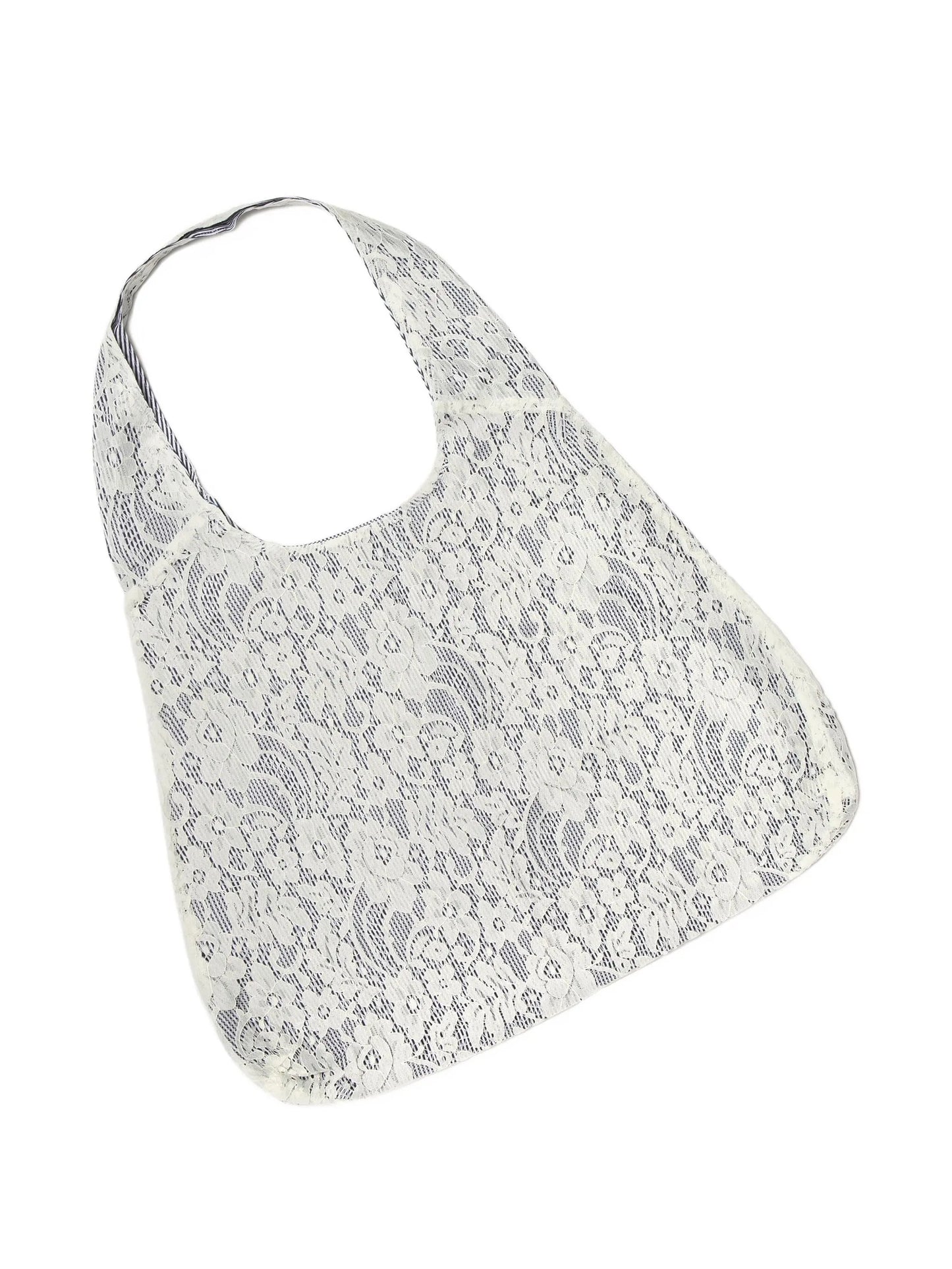 Port lace-embroidered tote bag