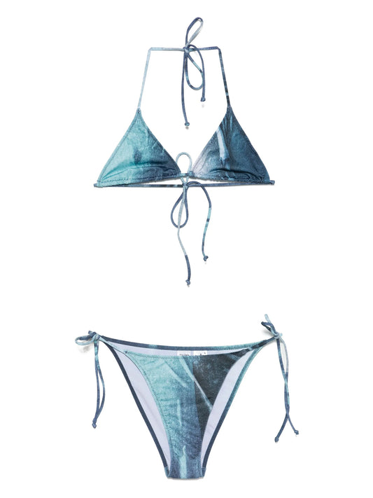Water printed bikini