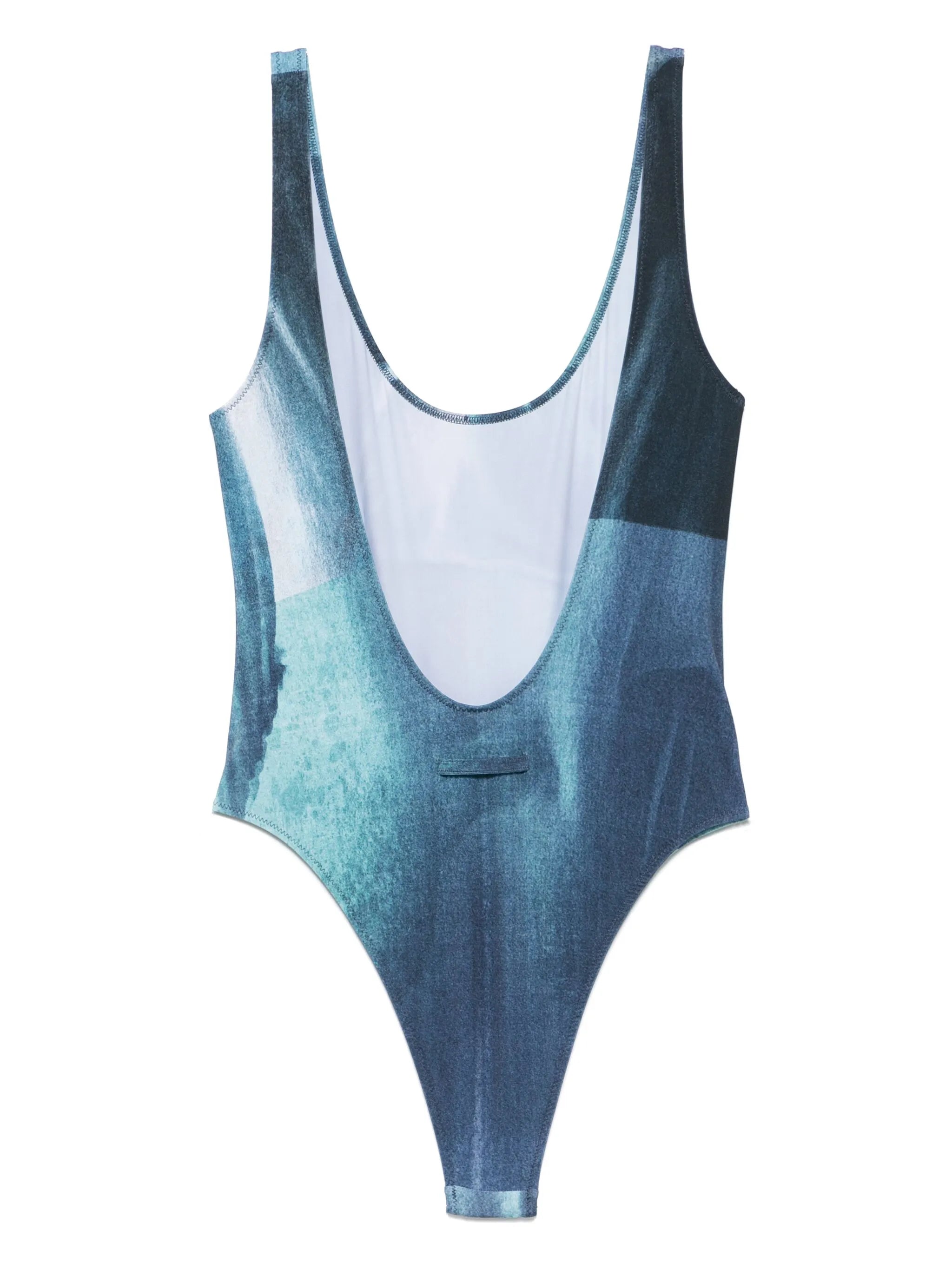 abstract-print swimsuit
