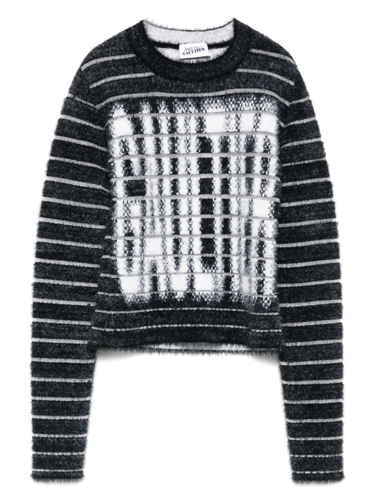 intarsia-logo sweater
