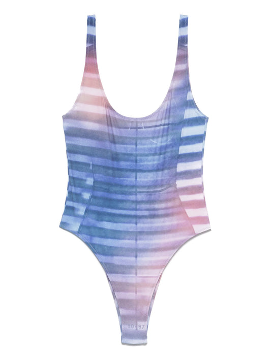 Air striped swimsuit