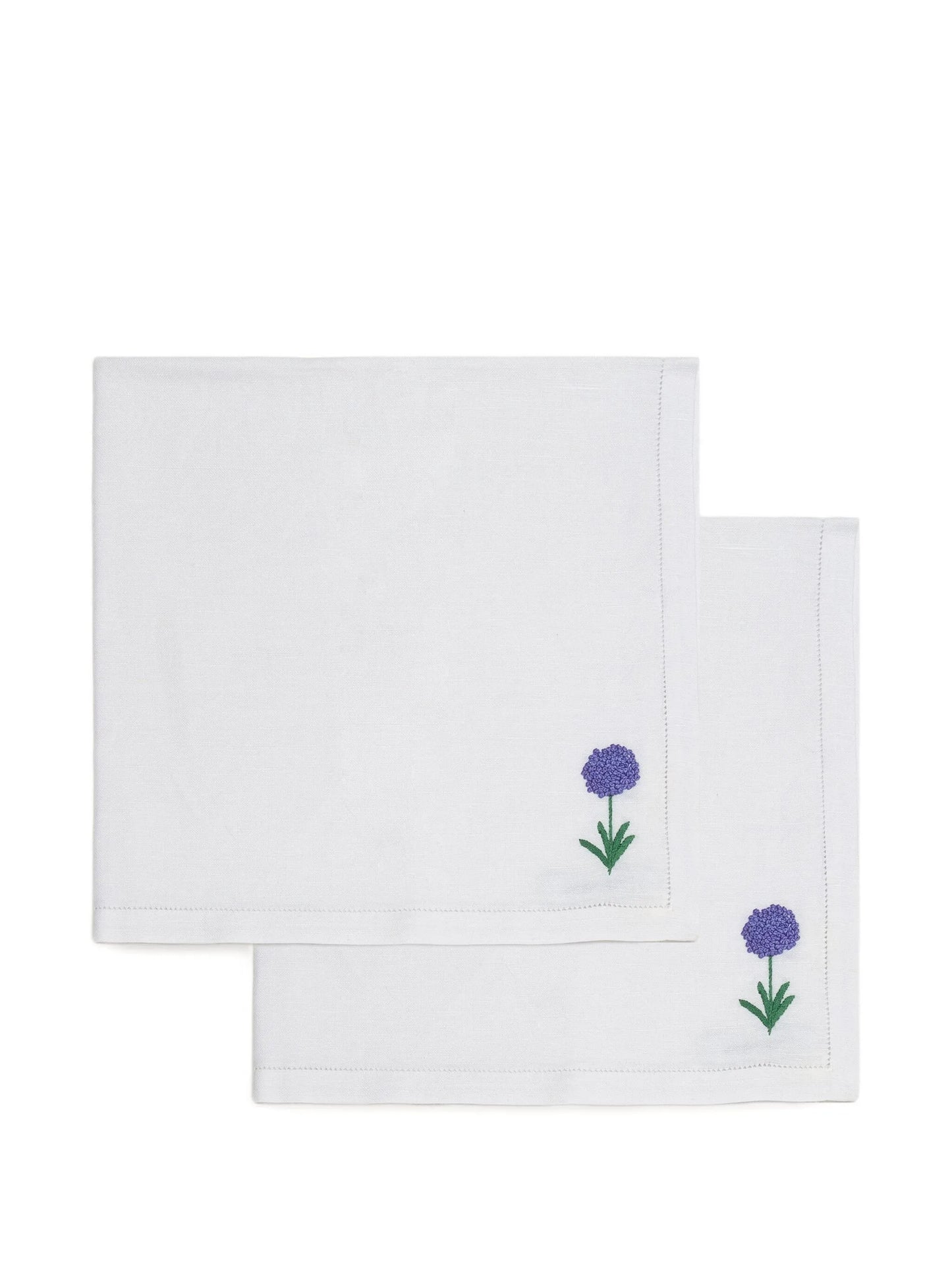 floral-embroidered napkins (set of two)