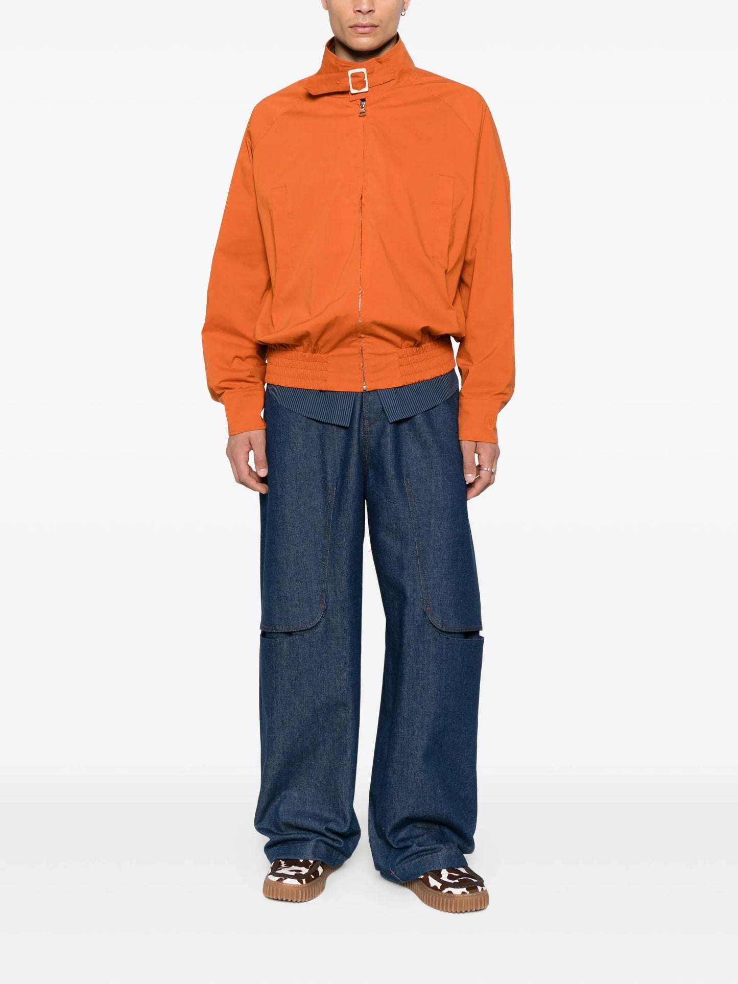 Harrington zip-up bomber jacket