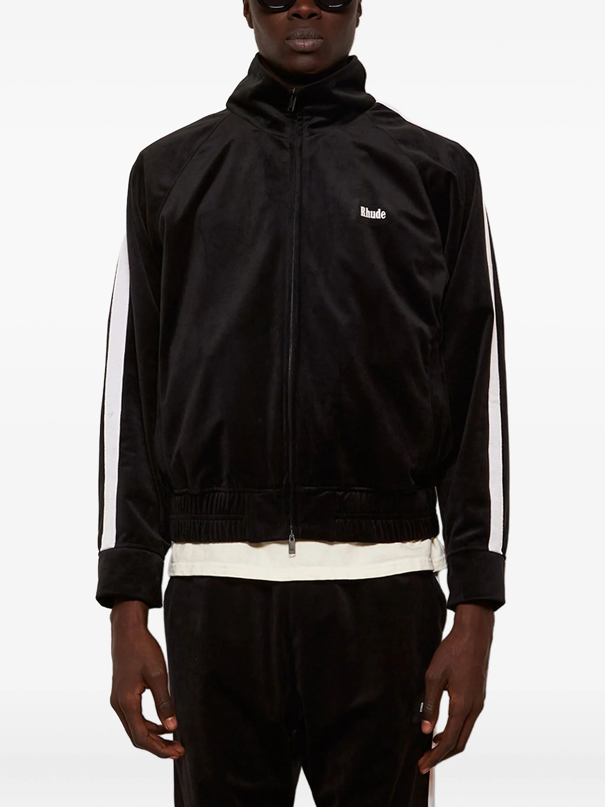 Hampton velvet striped track jacket