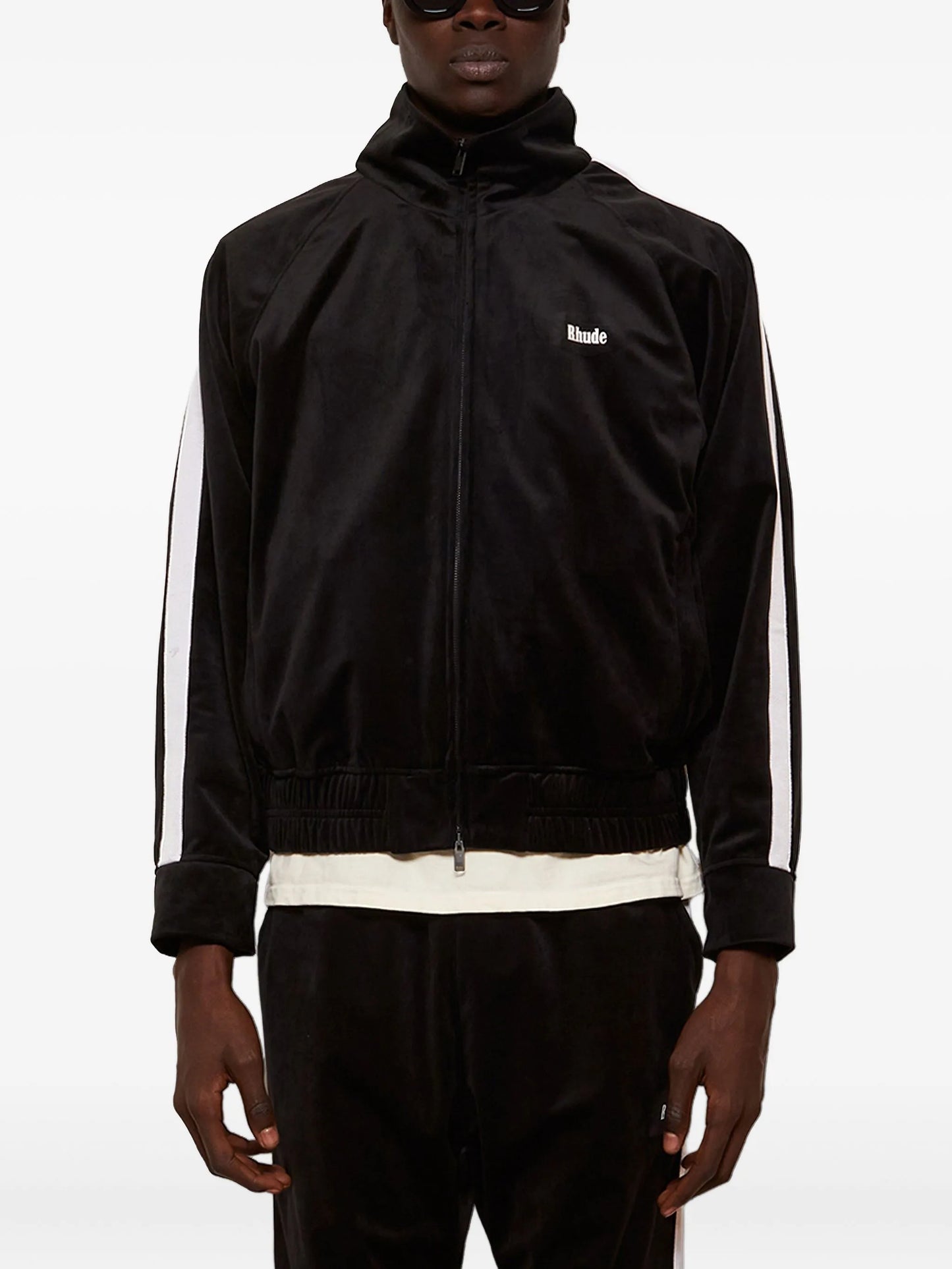 Hampton velvet striped track jacket