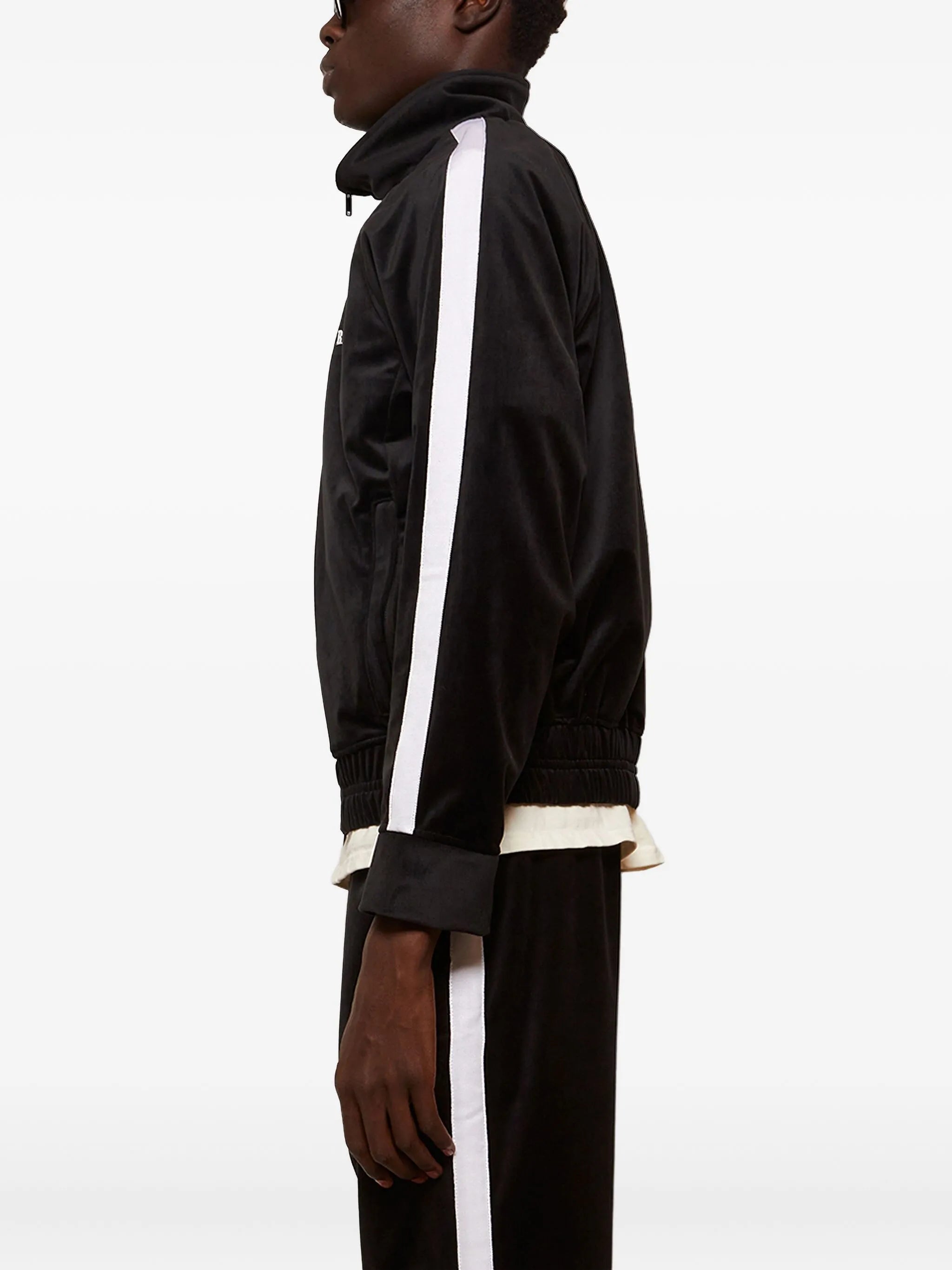Hampton velvet striped track jacket