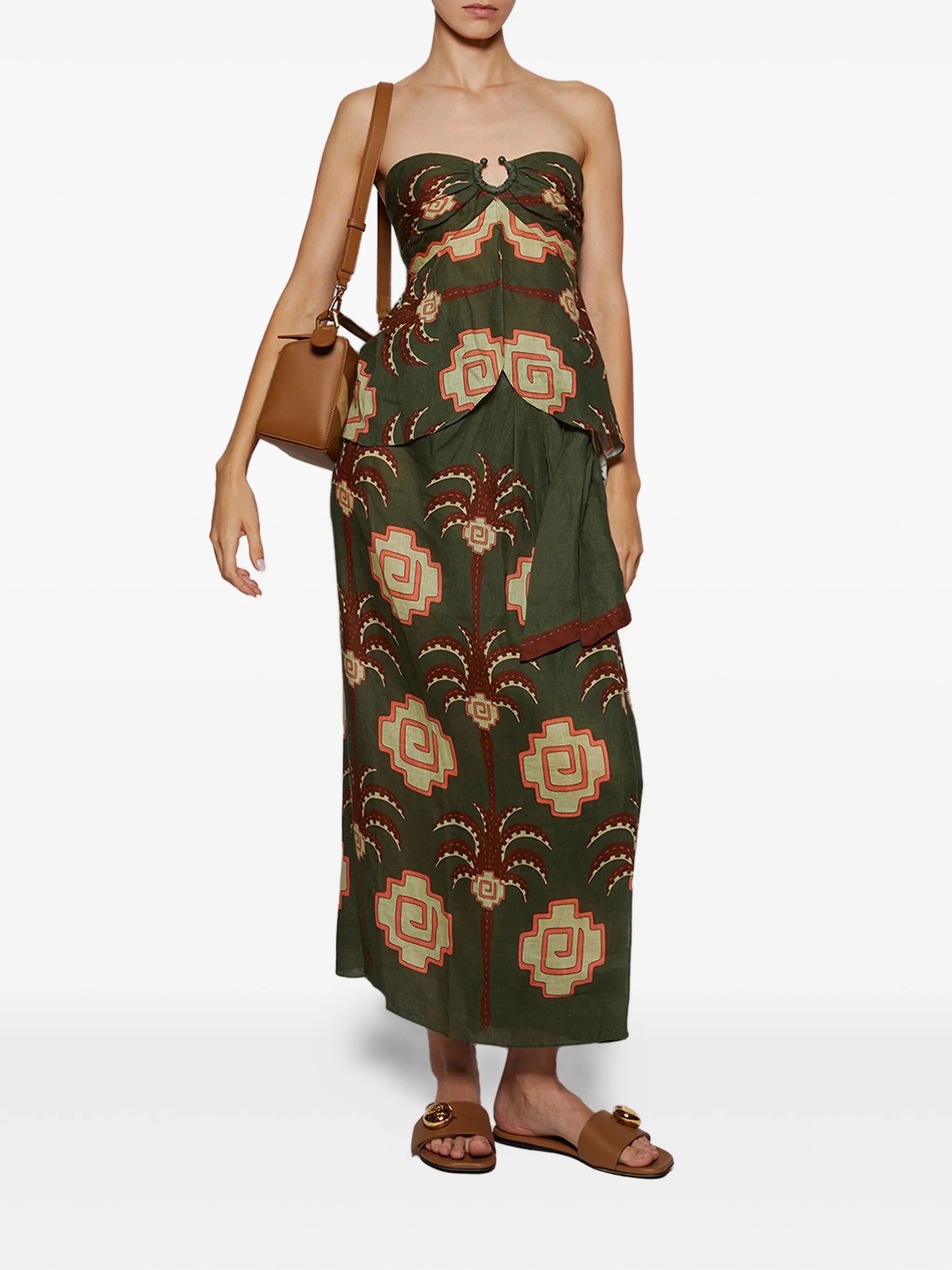 Arkana ring-detail strapless top