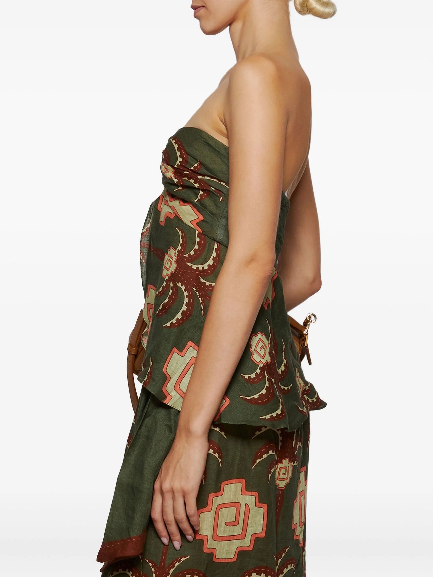 Arkana ring-detail strapless top