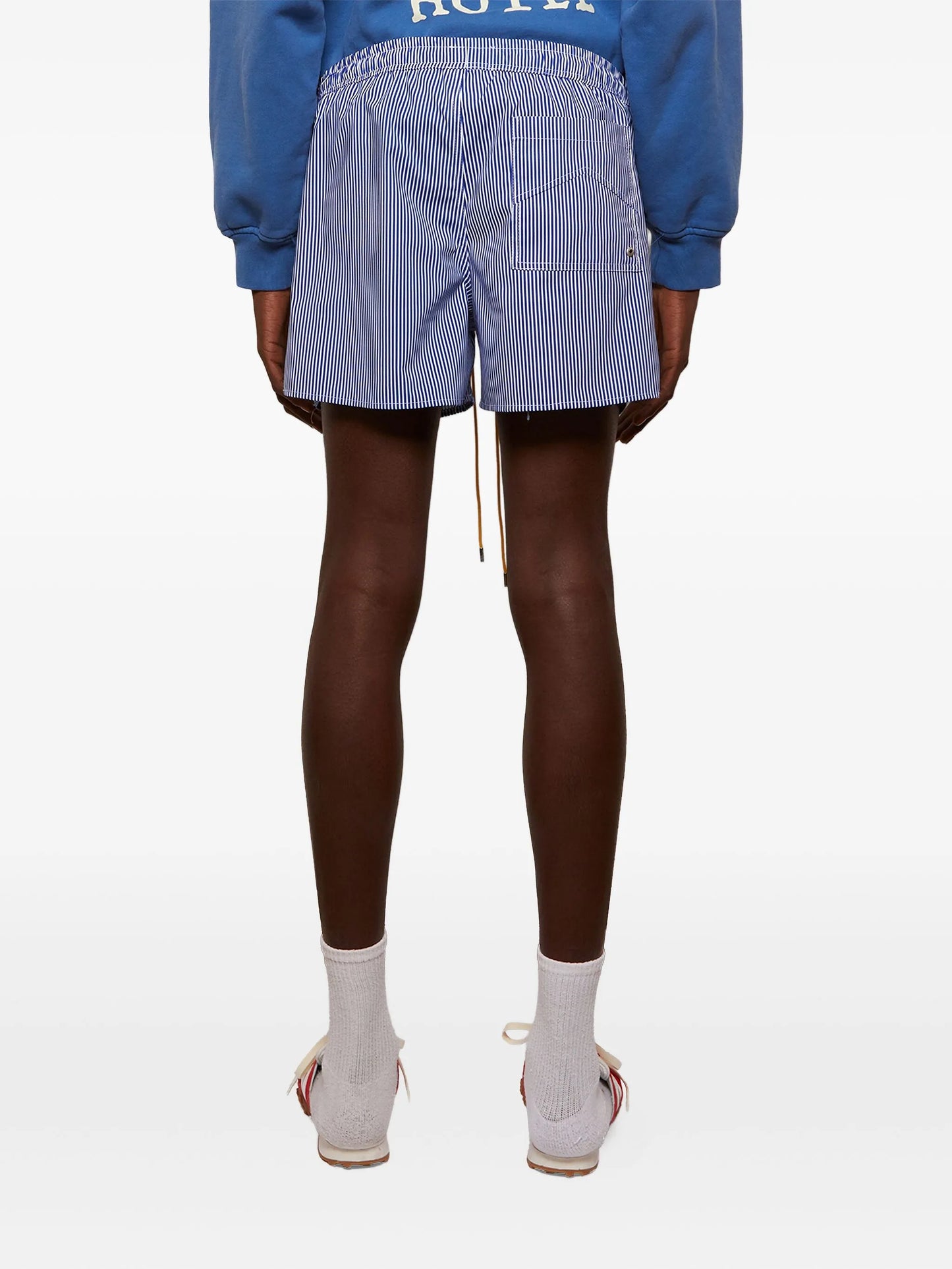 logo striped swim shorts