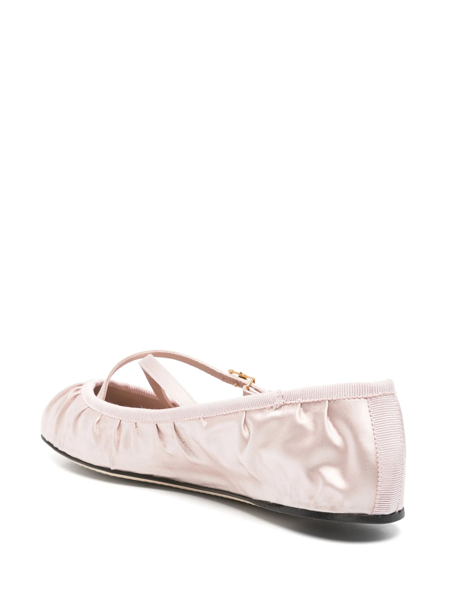 logo-buckle ballet flats