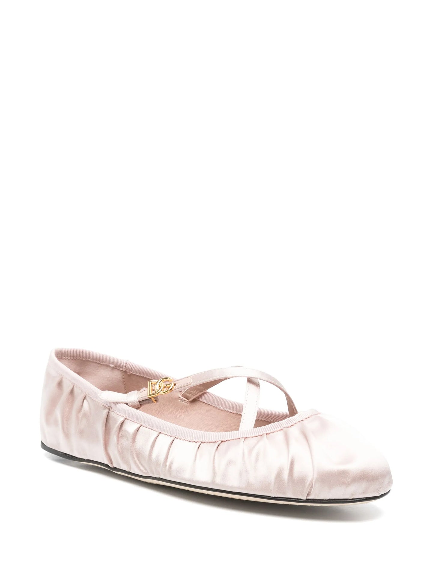 logo-buckle ballet flats