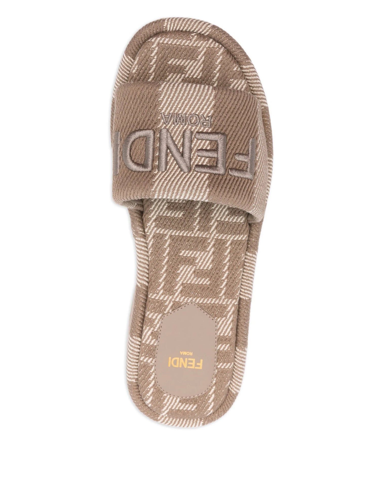logo-embroidered slides