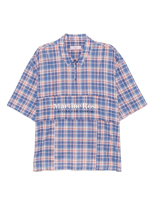 cotton checked polo shirt
