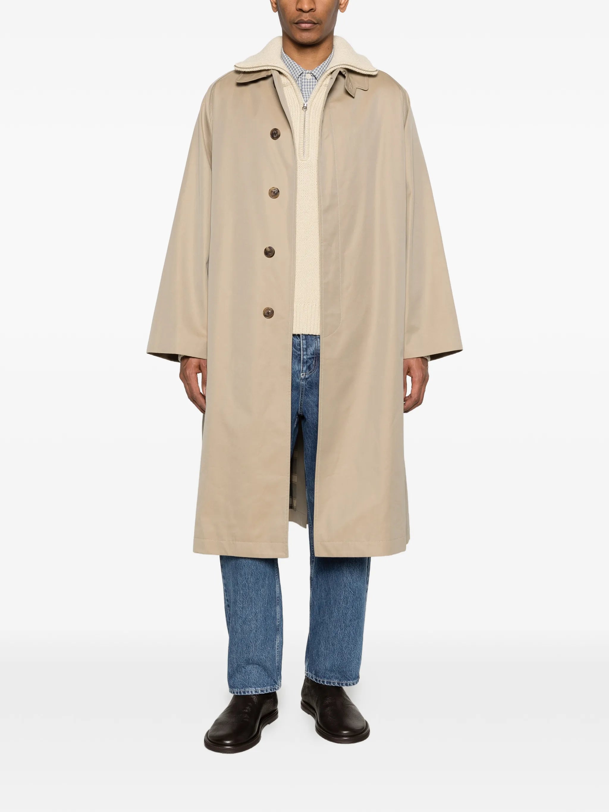 x Beams Peter trench coat