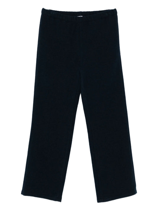 virgin wool straight-leg trousers