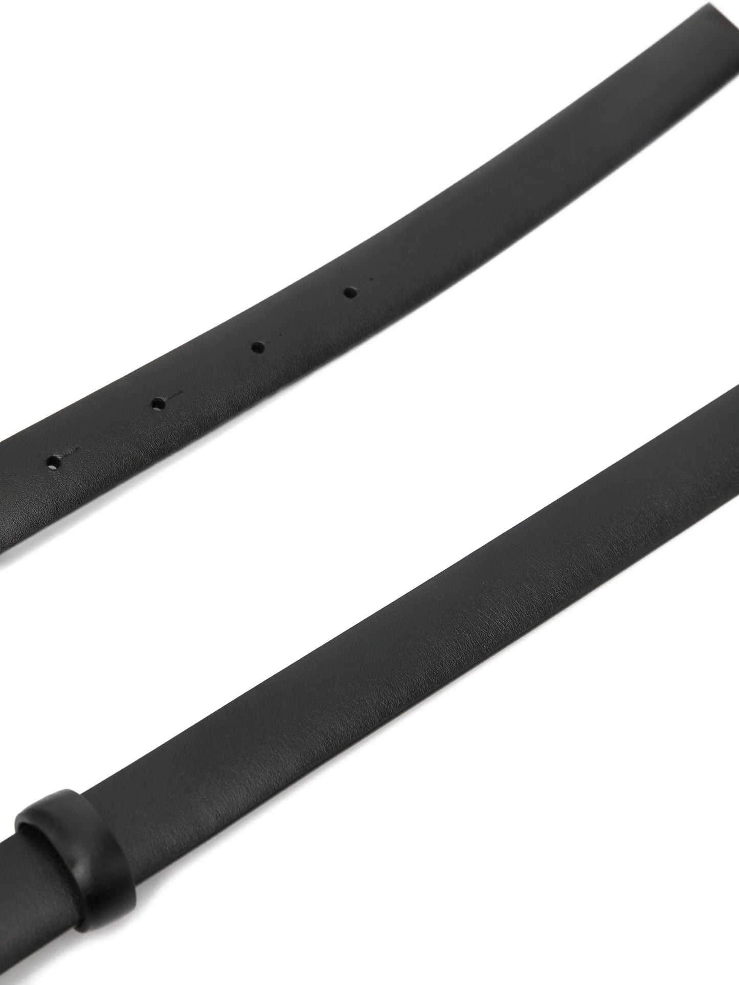 oval-buckle leather belt