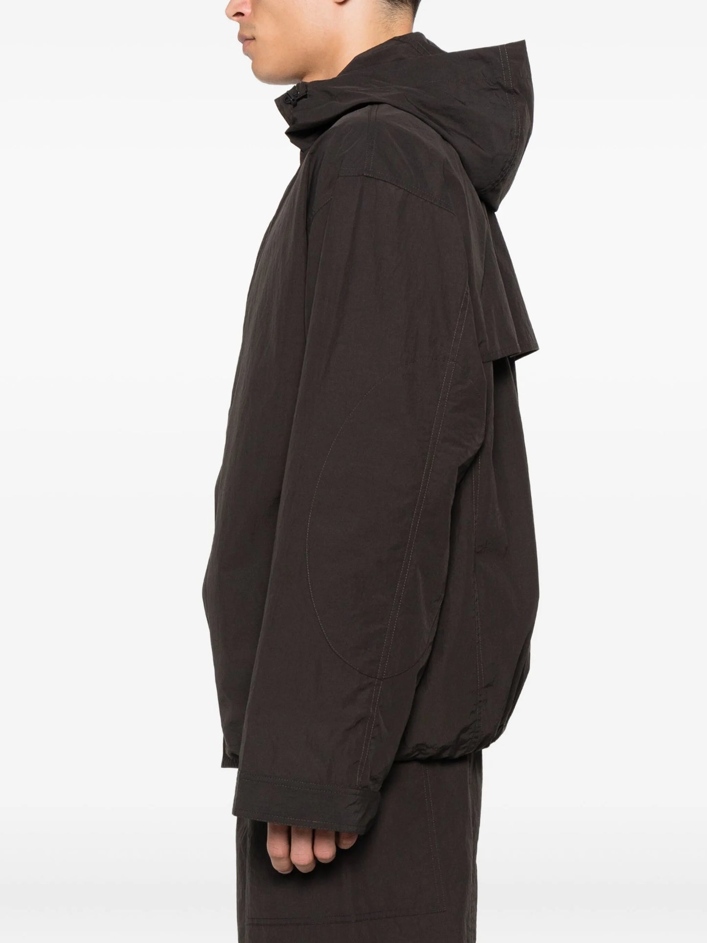 hooded windbreaker jacket
