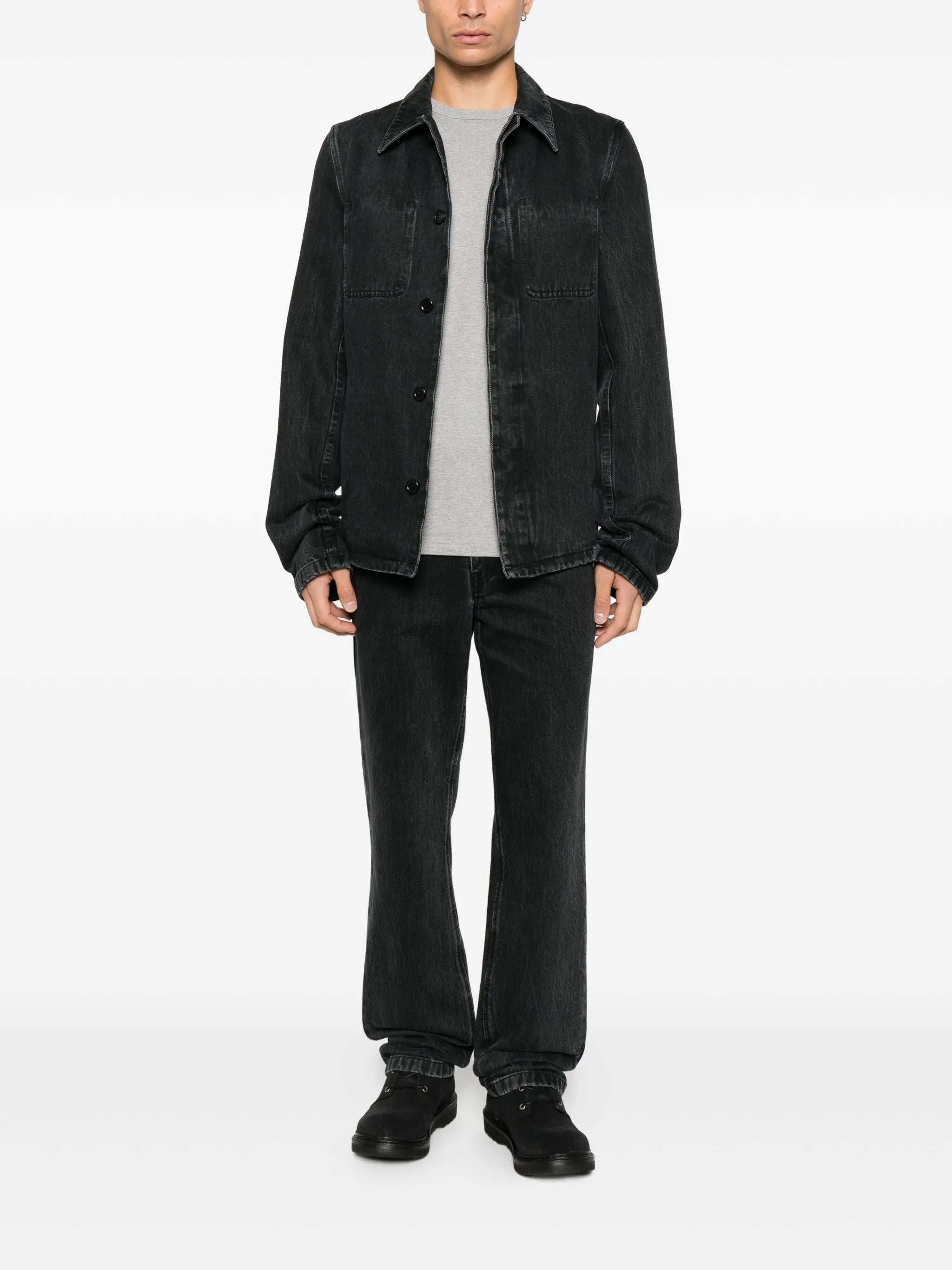 button-fastening jeans