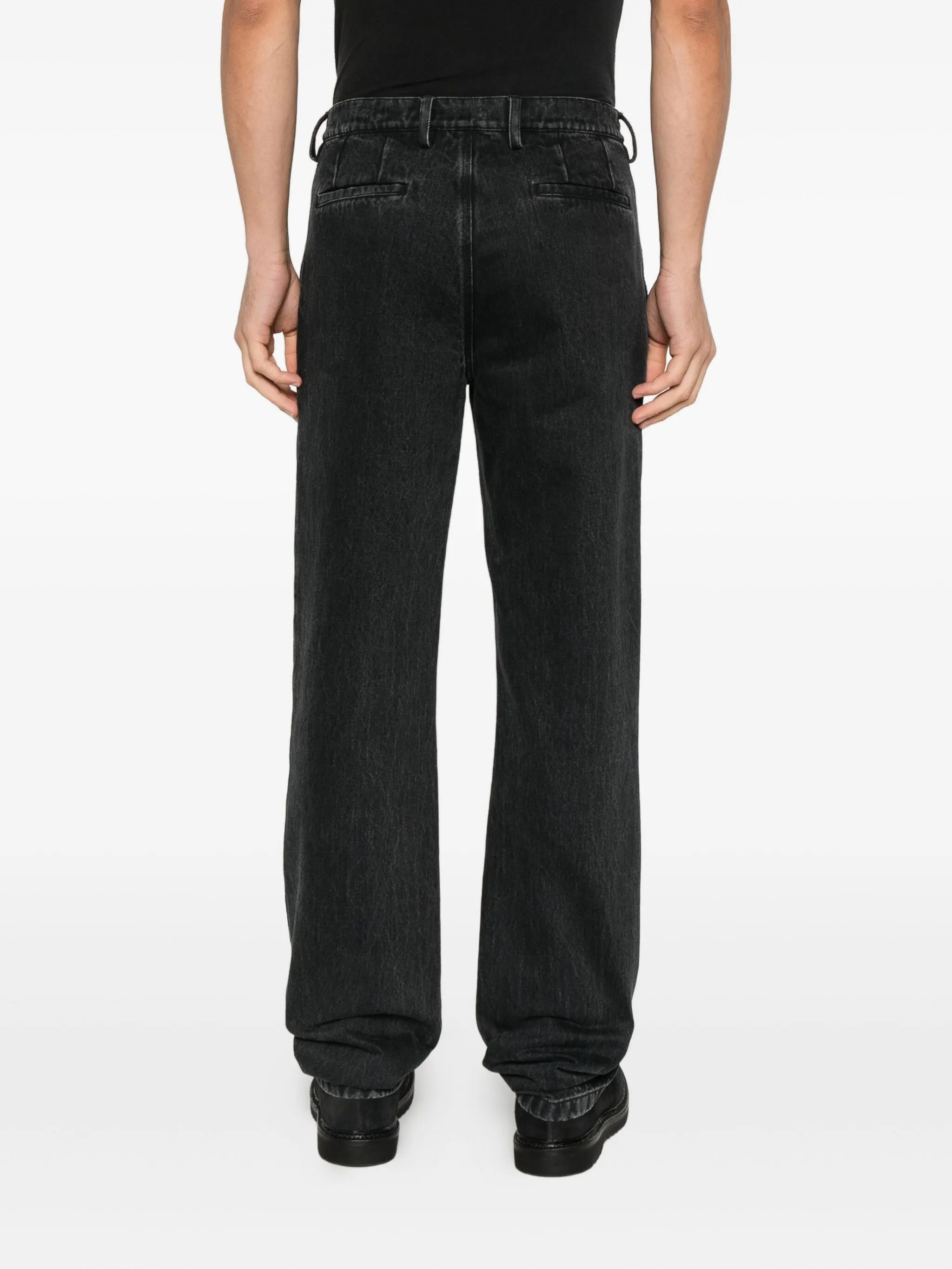 button-fastening jeans