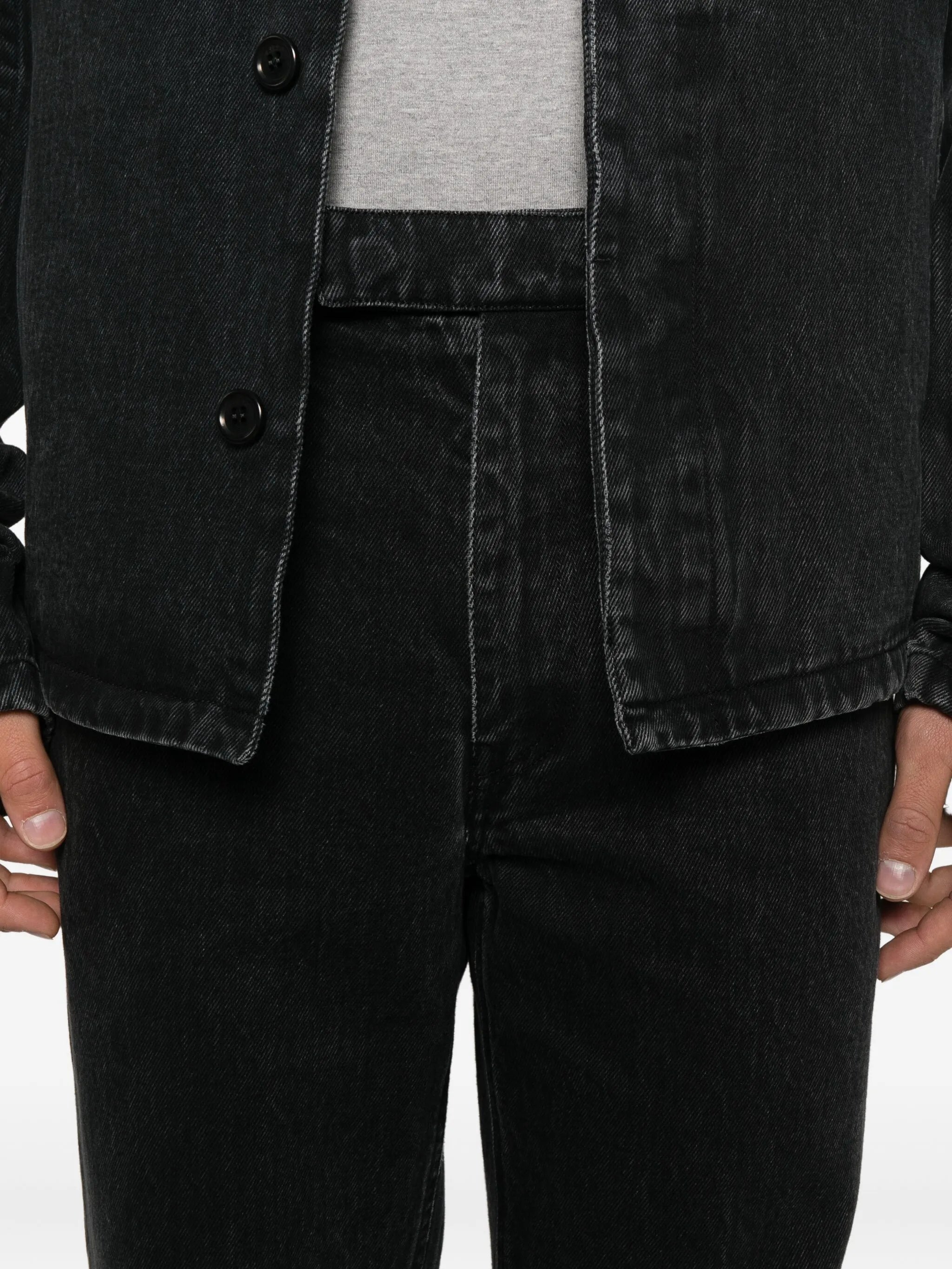 button-fastening jeans