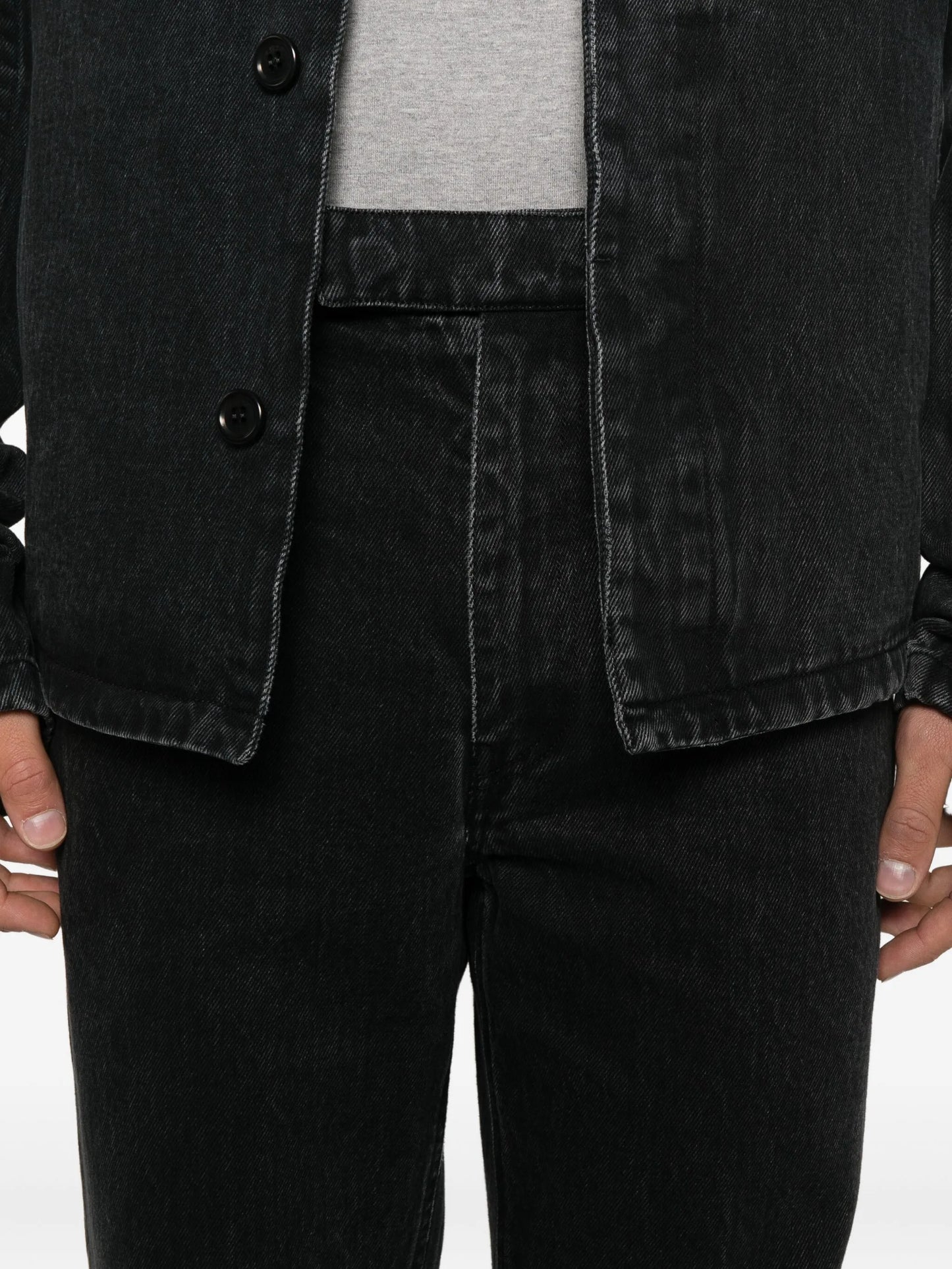 button-fastening jeans