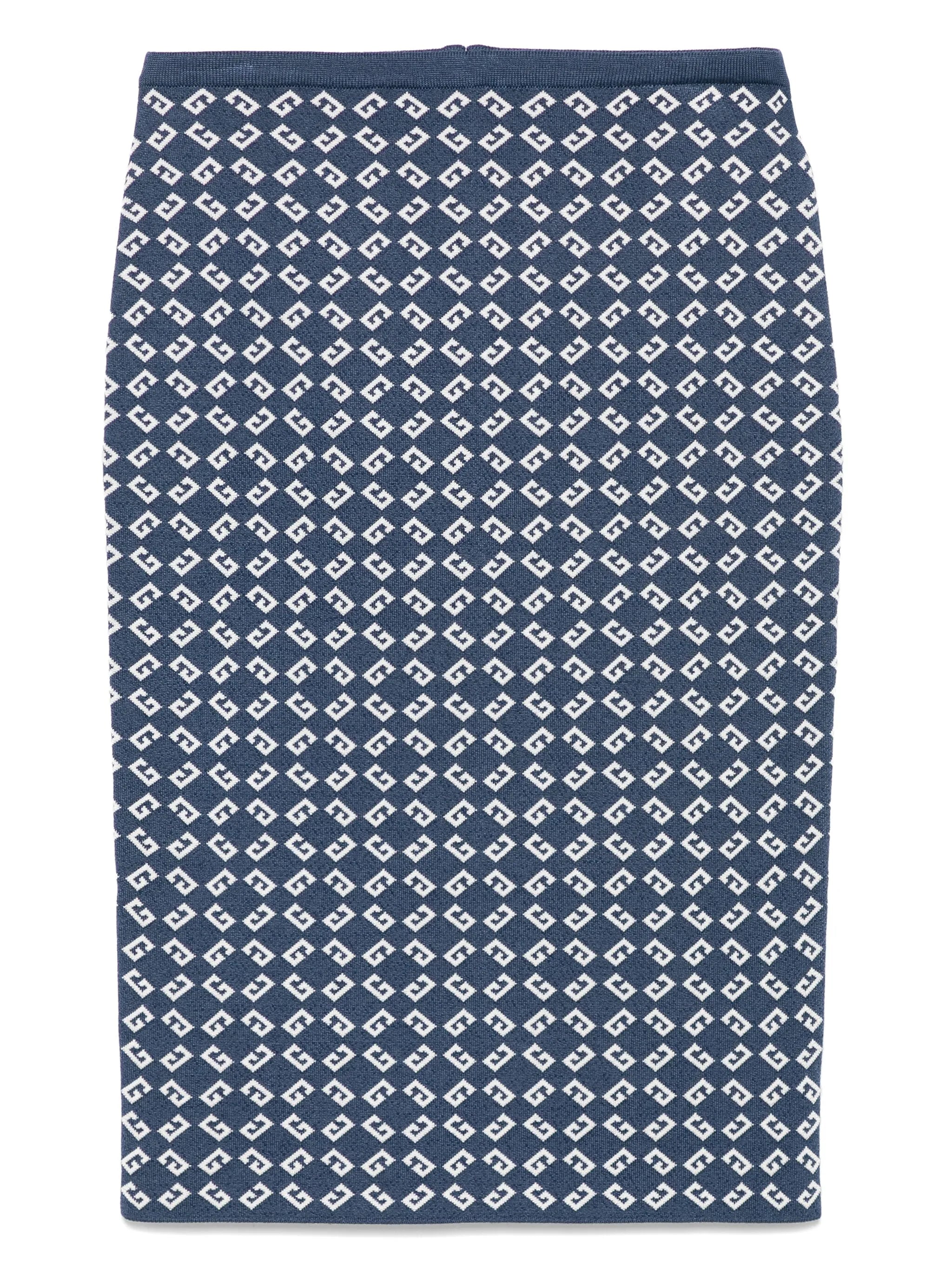 monogram 72-jacquard midi skirt